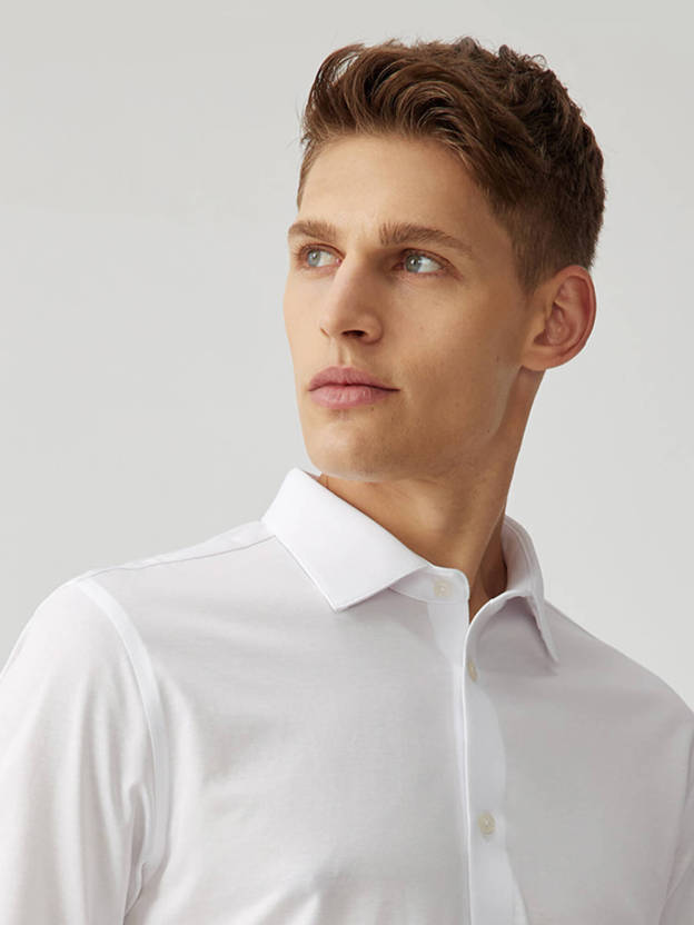 Polar White Stretch Shirt（Water, oil and stain resistant）-OWN DREAM Shirts