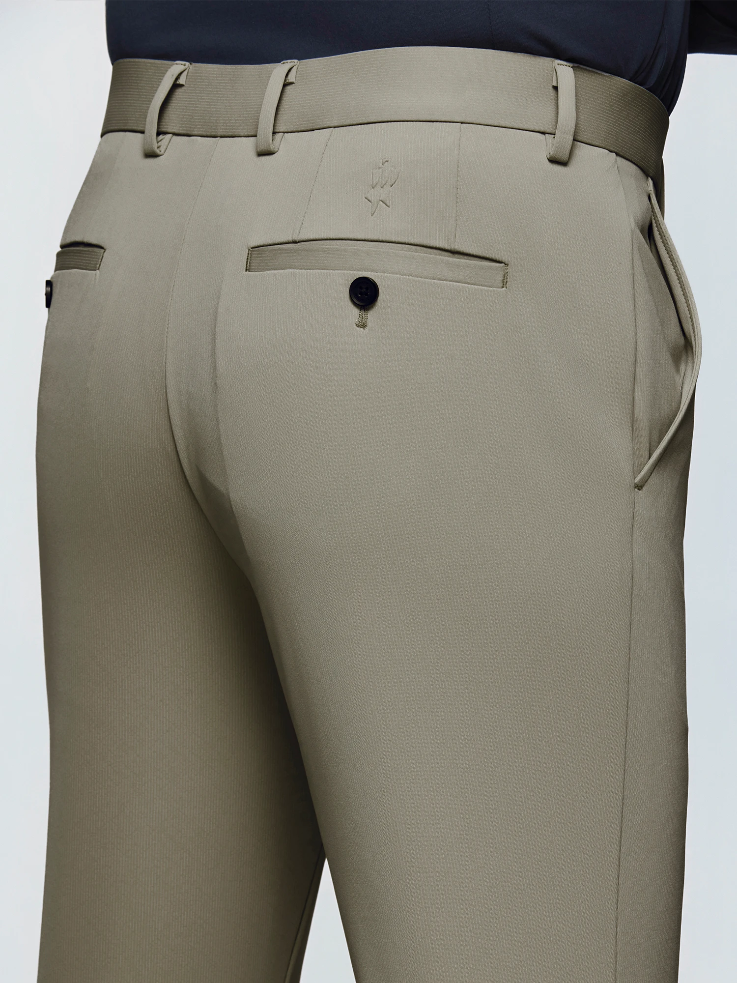 Golden Sand Khaki Stretch Casual Pants