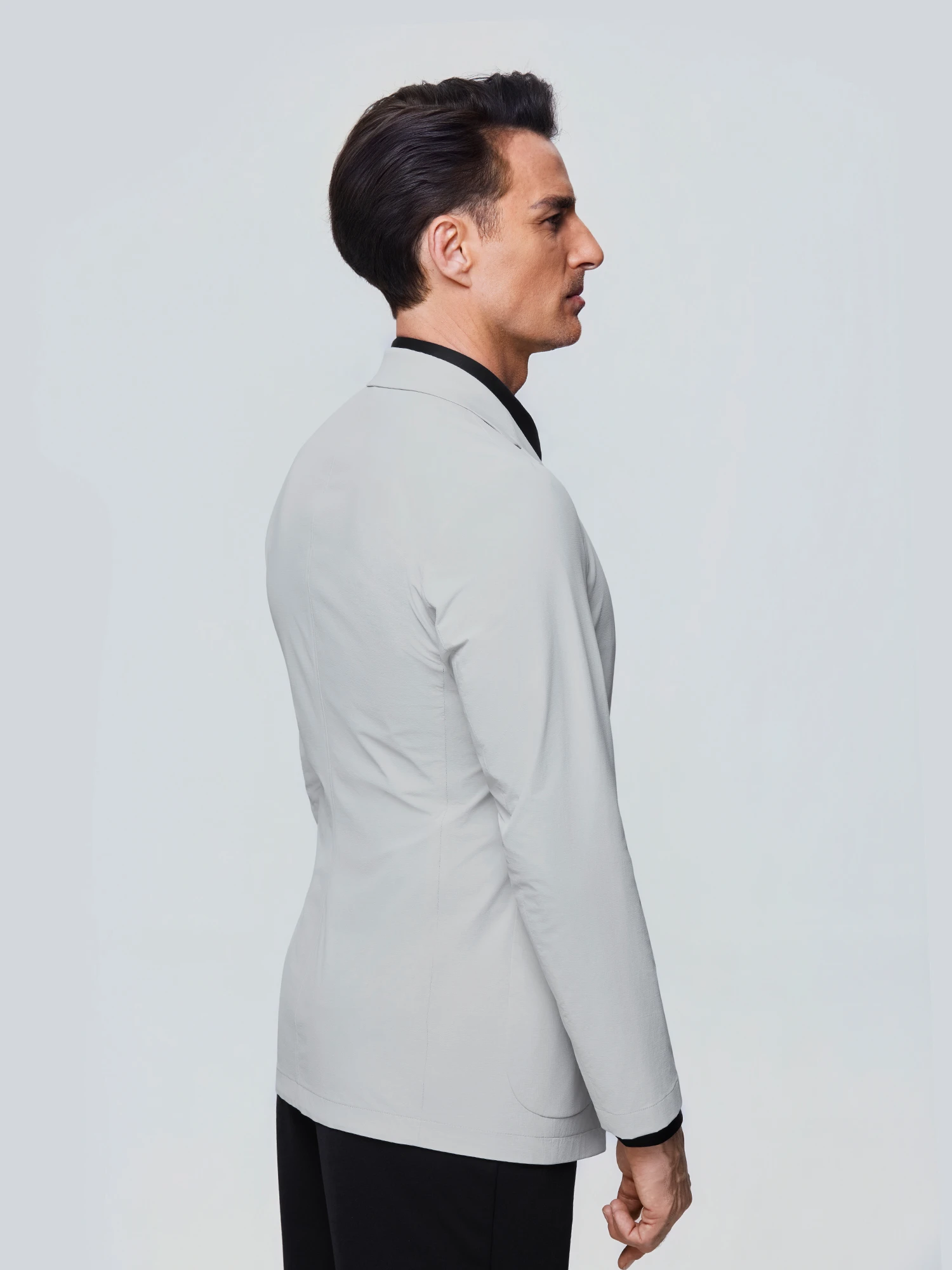 Snow Cloud Gray Stretch Casual Blazer