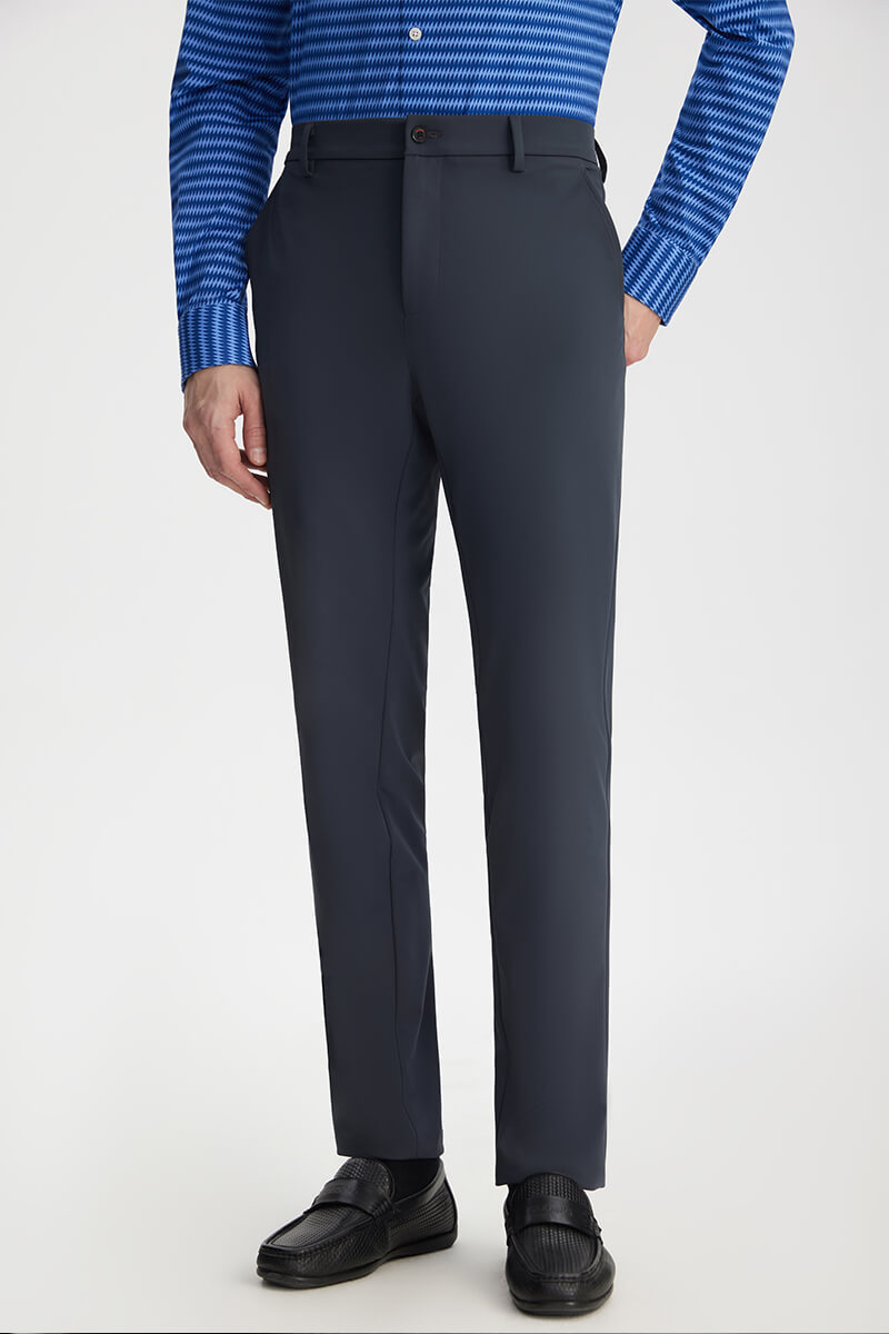 Moon Gray Stretch Casual Pants-OWN DREAM Shirts