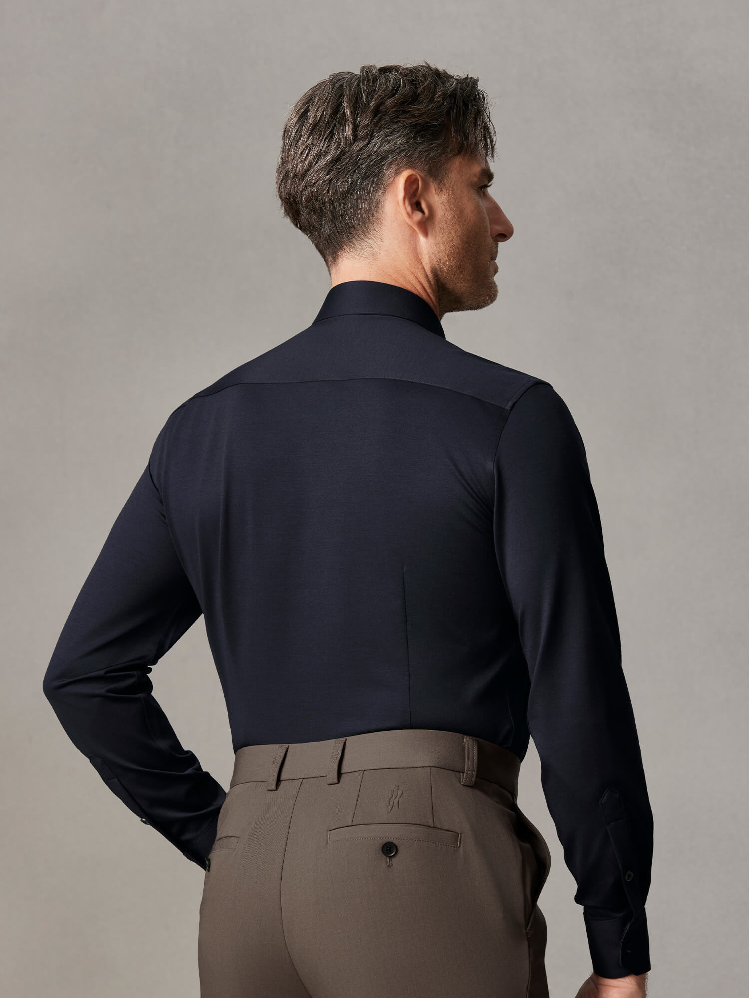 S50 Ice-Glazed Silk Blue​ Shirt​-Own Dream Shirts-Dress Shirts for Men