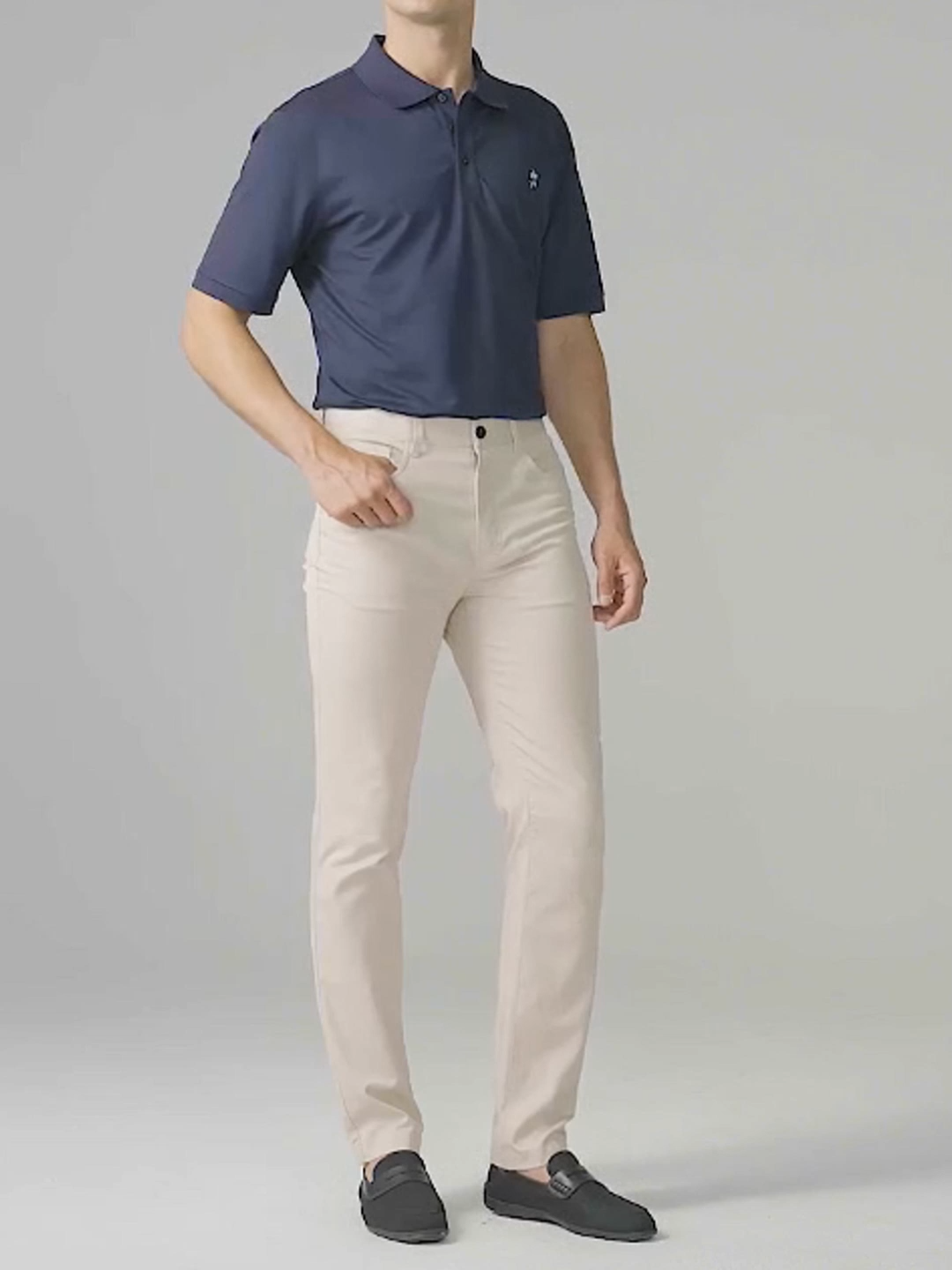 Naples Khaki / Black Stretch 5-Pocket Pants