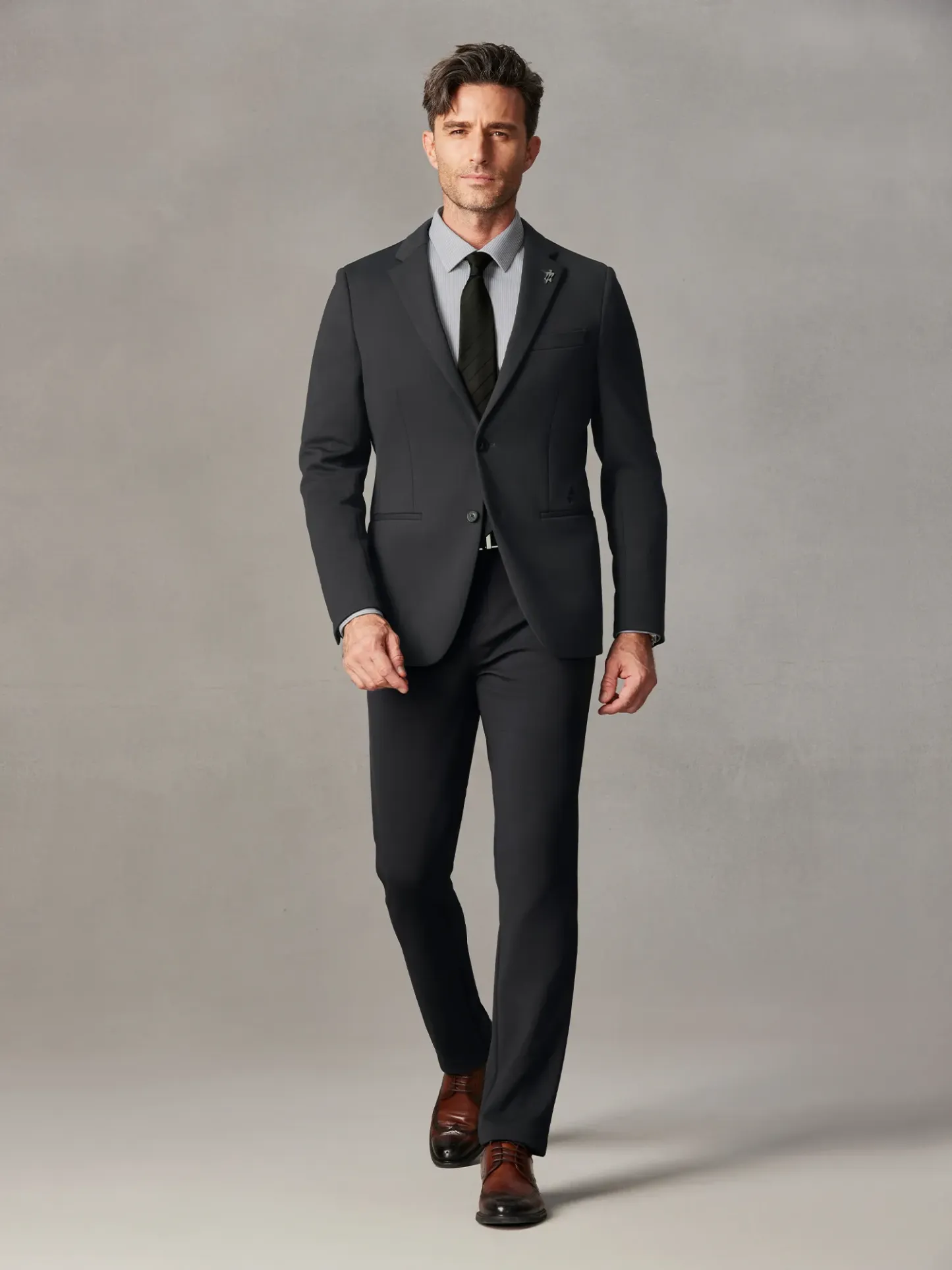 WarmTech Pro Falcon Gray Shadow Plaid Stretch Blazer