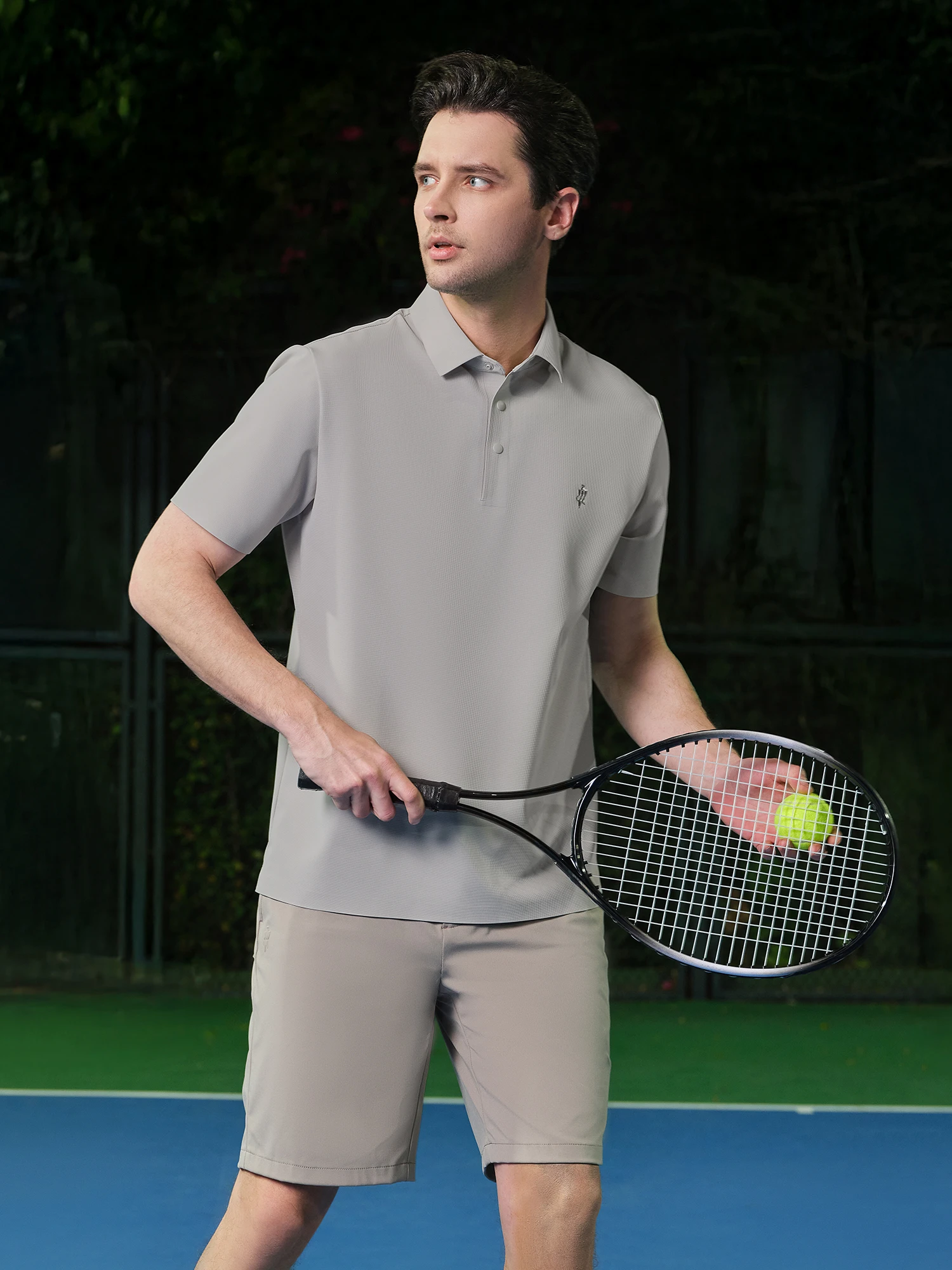 Light Khaki Stretch Polo