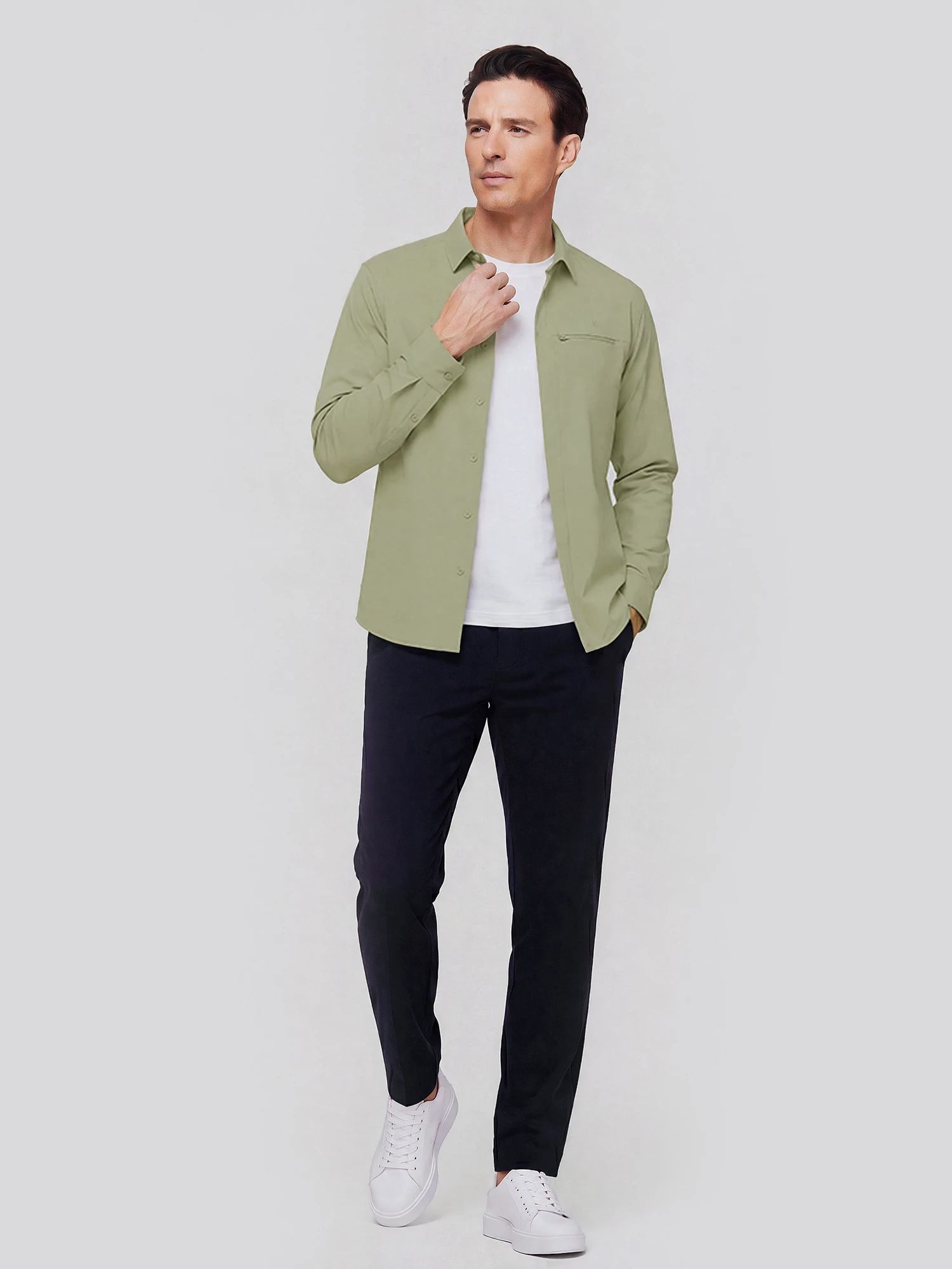 Desert Khaki Travel Stretch Shirt