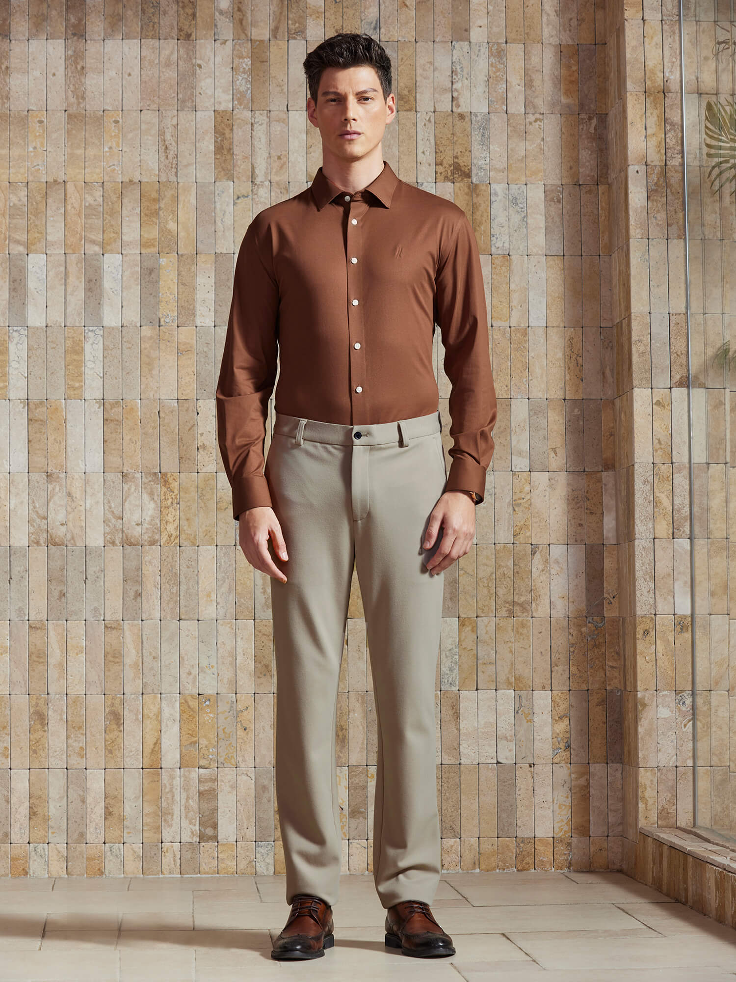 Sunset Orange Stretch Shirt