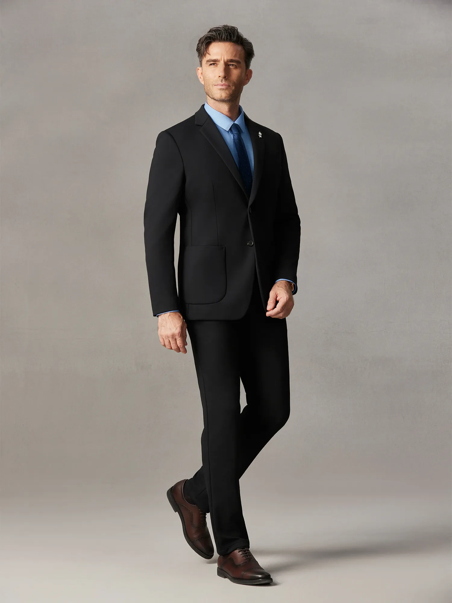 WarmTech Ultra Wool Sky Deep Navy Stretch Blazer