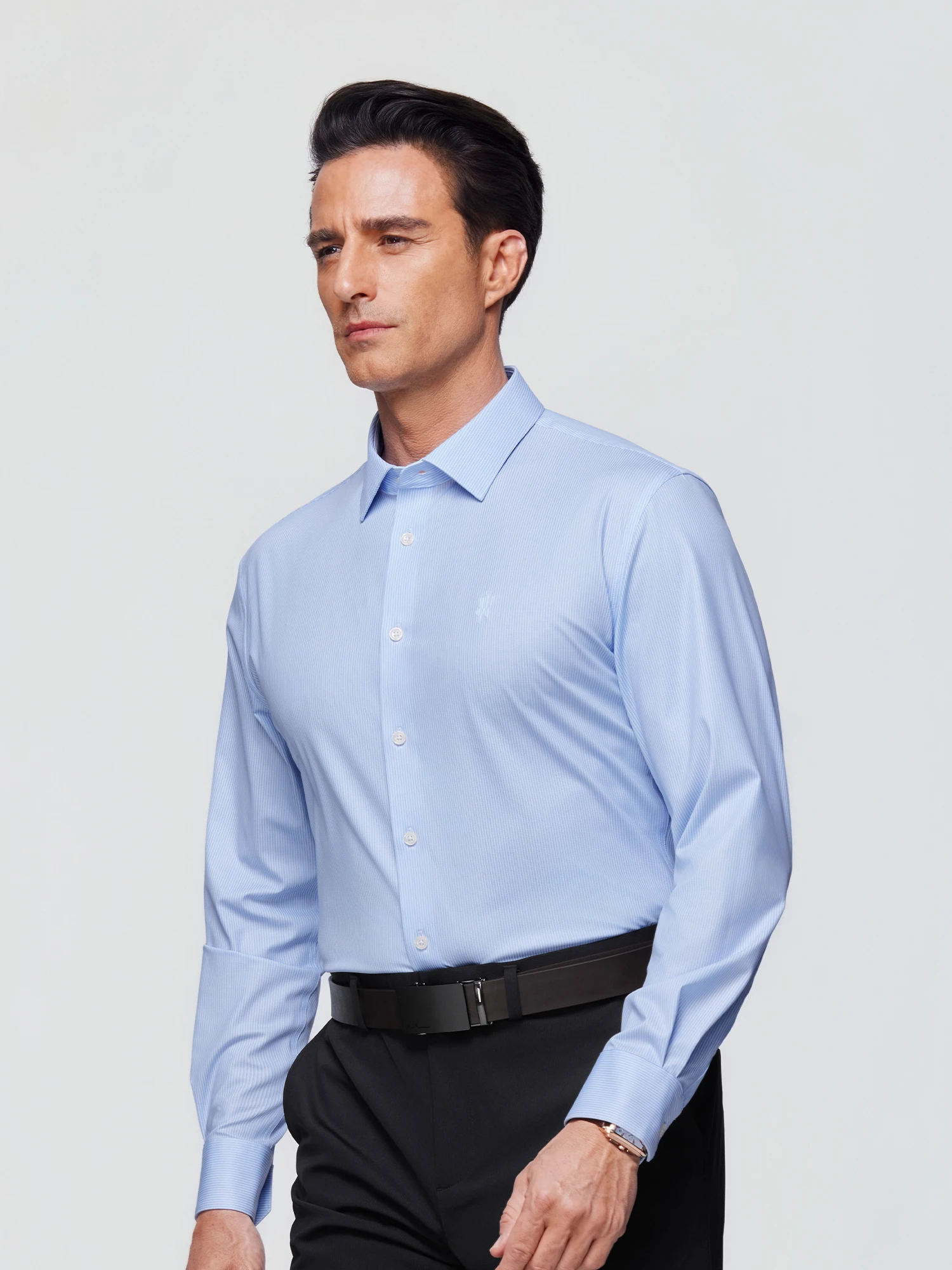 Stream Blue Stripe Stretch Shirt