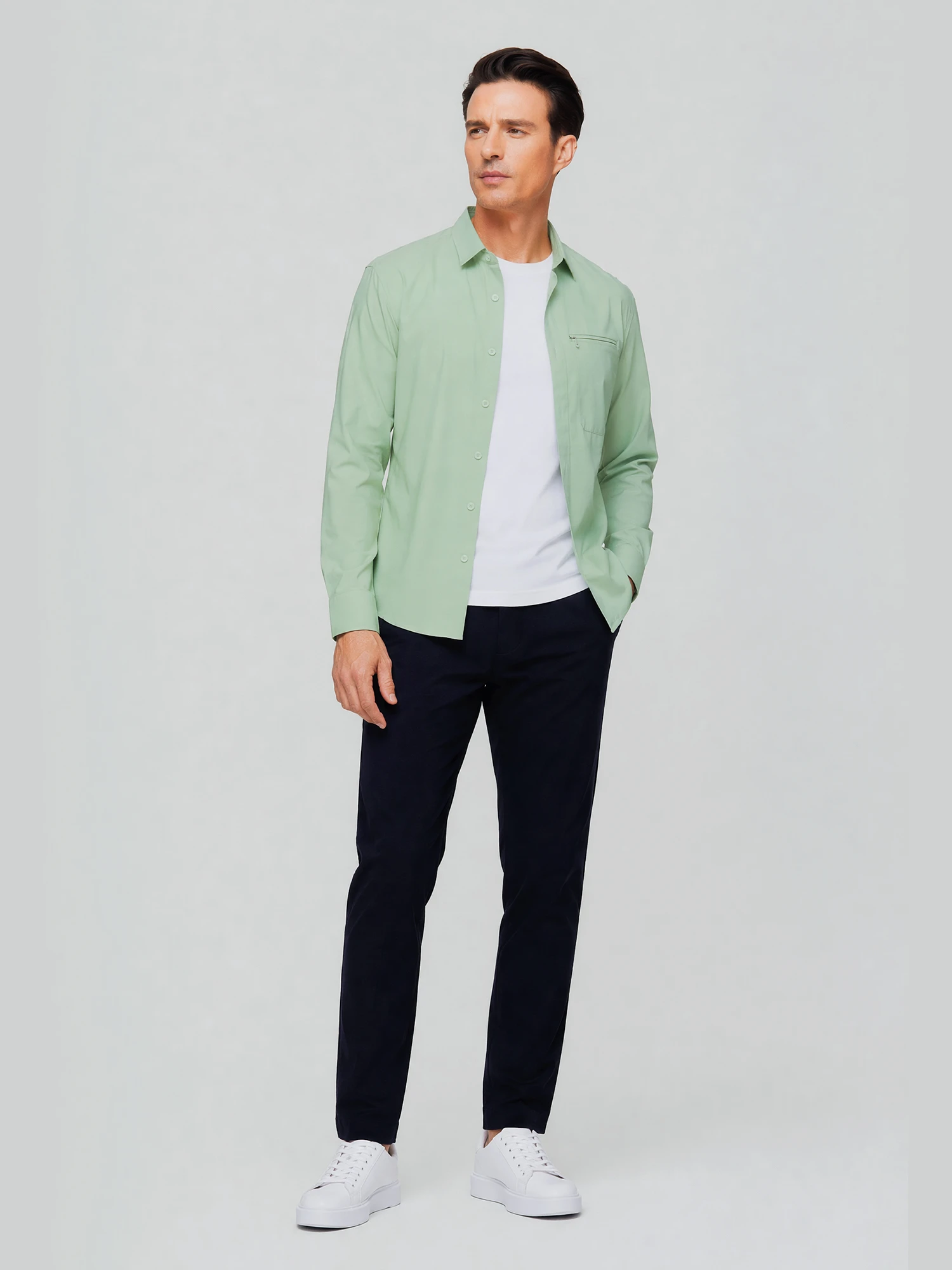 Mountain Green Travel Stretch Shirt