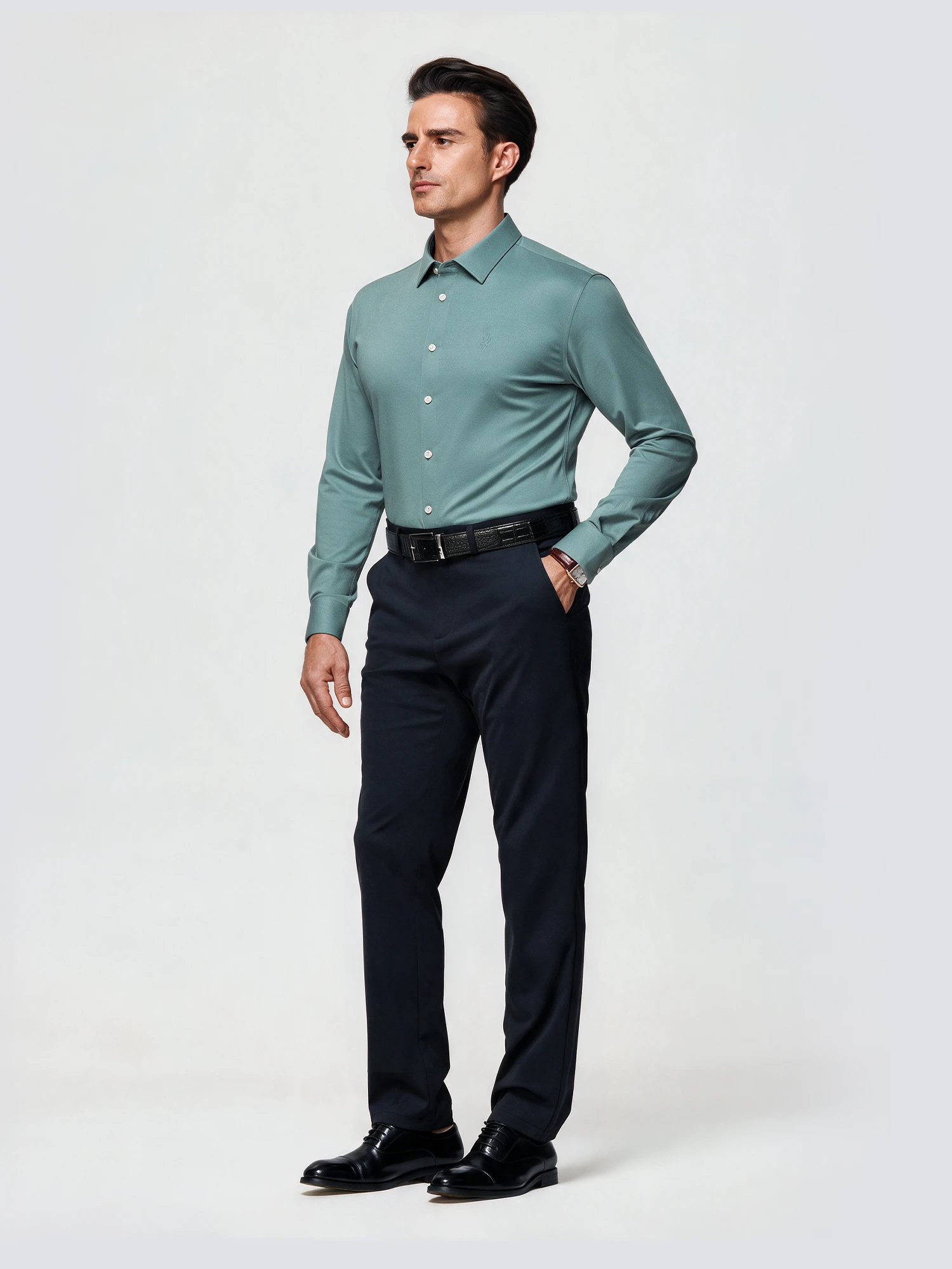 Mist Blue Stretch Shirt