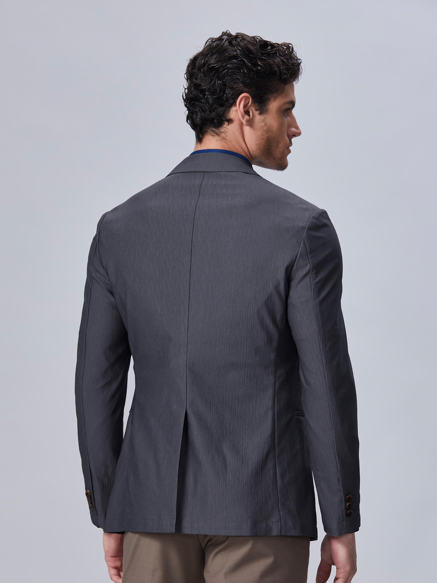 Misty Gray Stretch Blazer