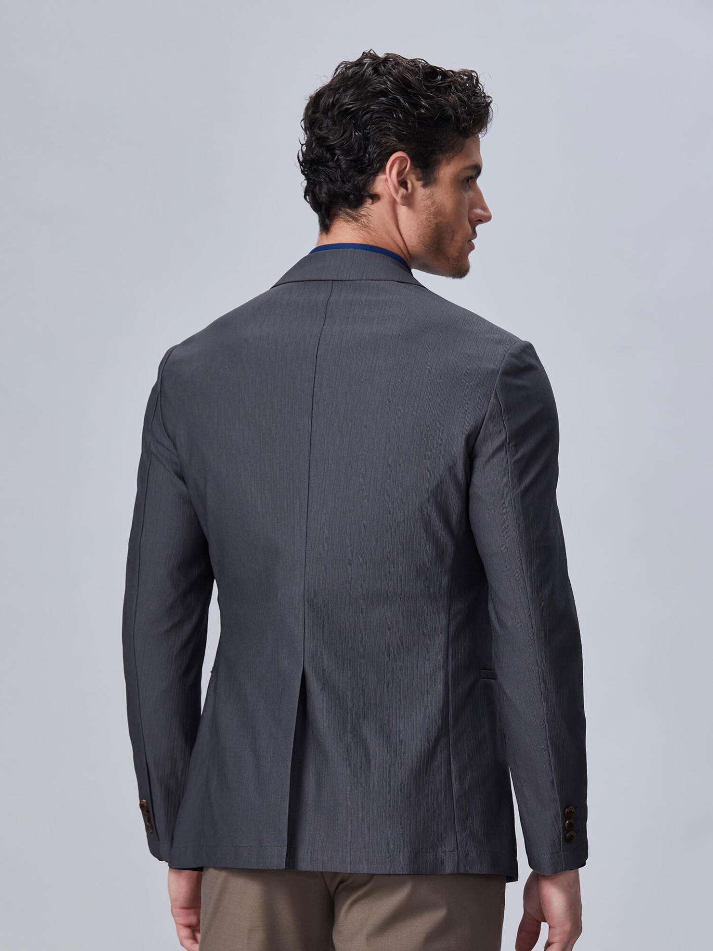 Misty Gray Stretch Blazer