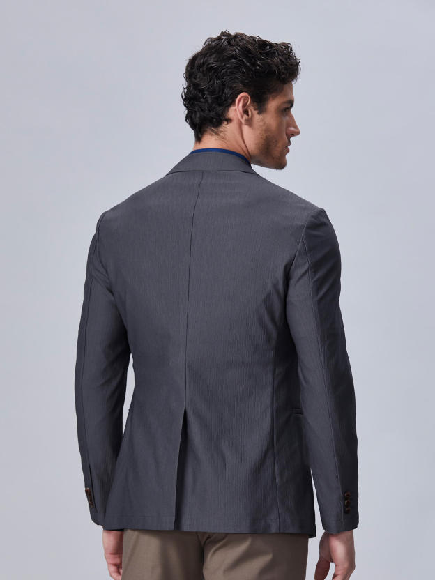 Misty Gray Stretch Blazer