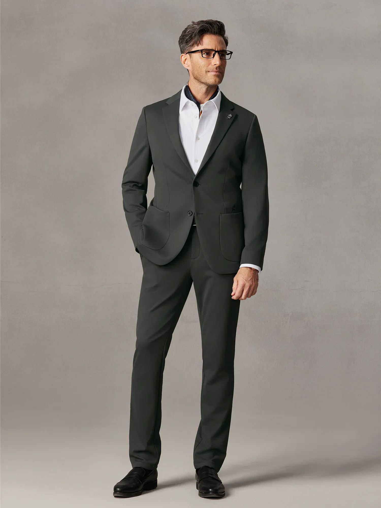 WarmTech Ultra Wool Olive Gray Stretch Blazer