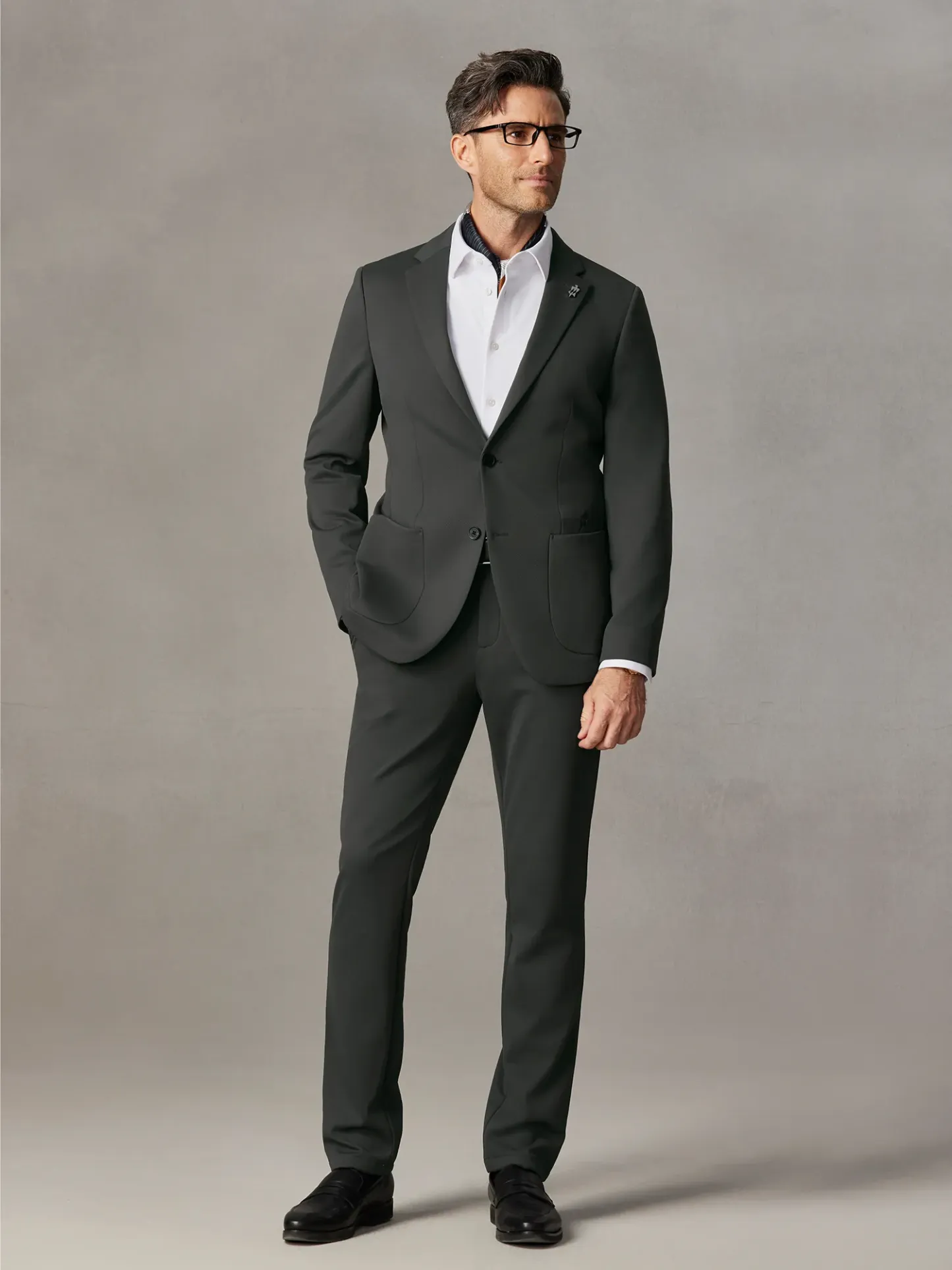 WarmTech Ultra Wool Olive Gray Stretch Blazer