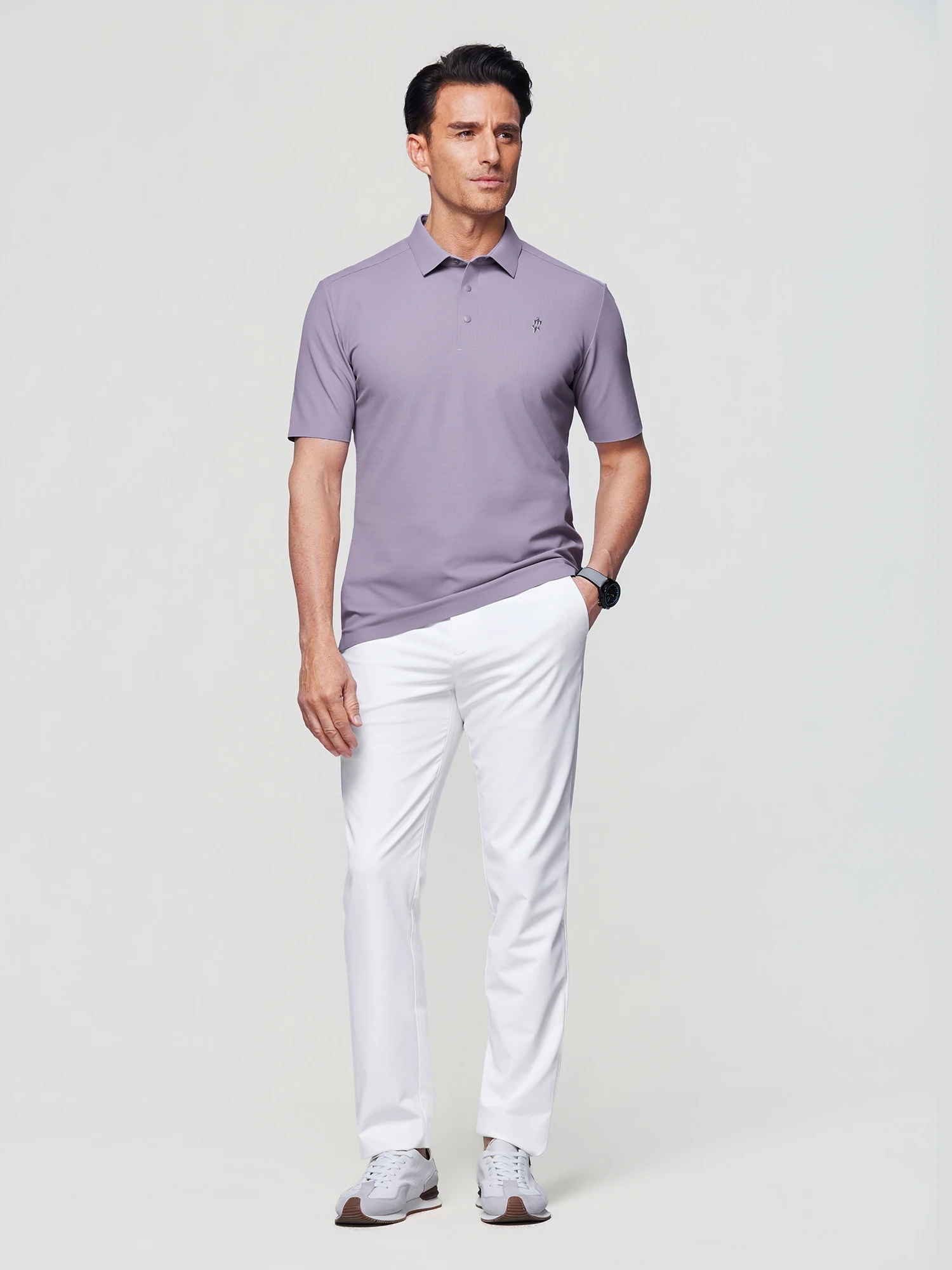Dawn Purple Stretch Polo