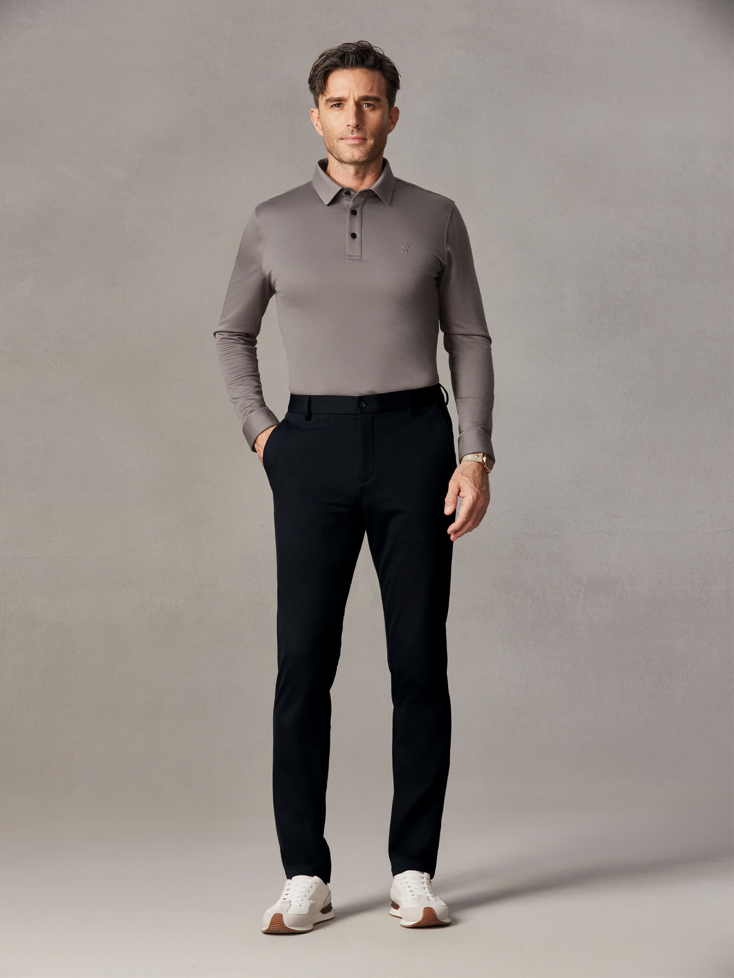 Stellar Navy Stretch Pants-Own Dream Shirts-Dress Shirts for Men