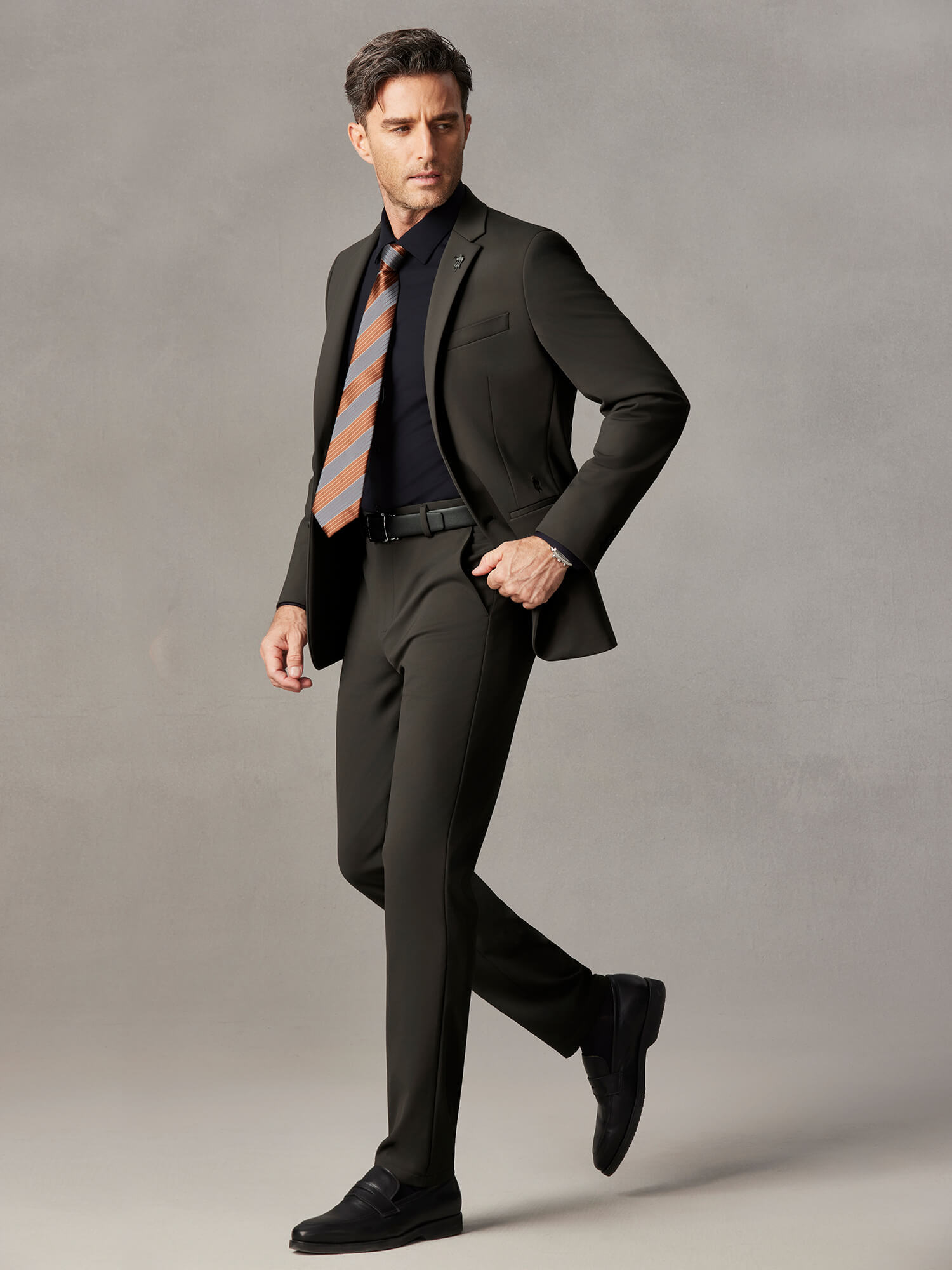 Autumn Brown Stretch Blazer