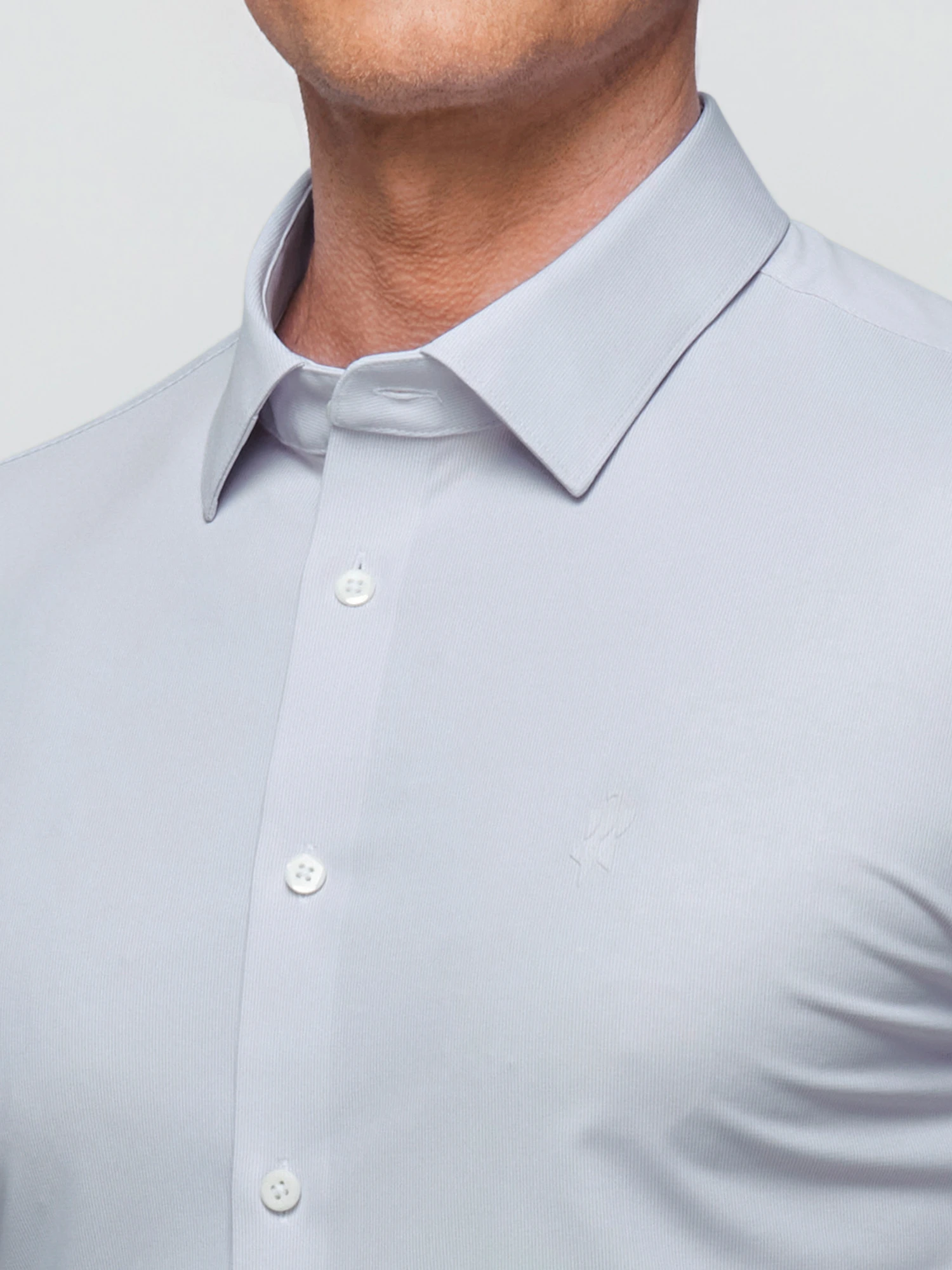 Jade Gray Plaid Stretch Shirt