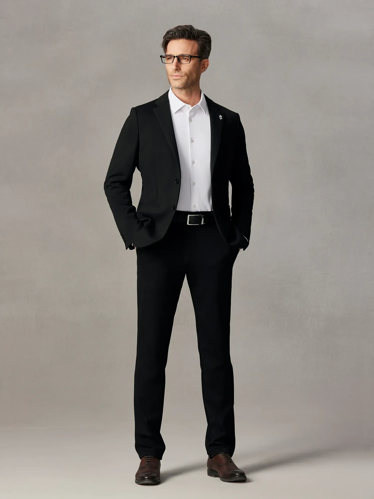 Falcon Black Shadow Plaid Stretch Blazer