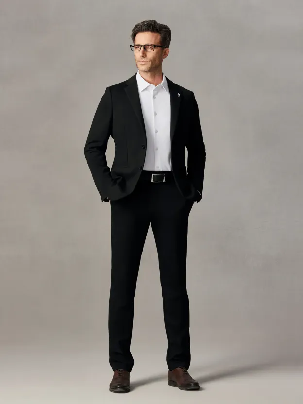 Falcon Black Shadow Plaid Stretch Blazer