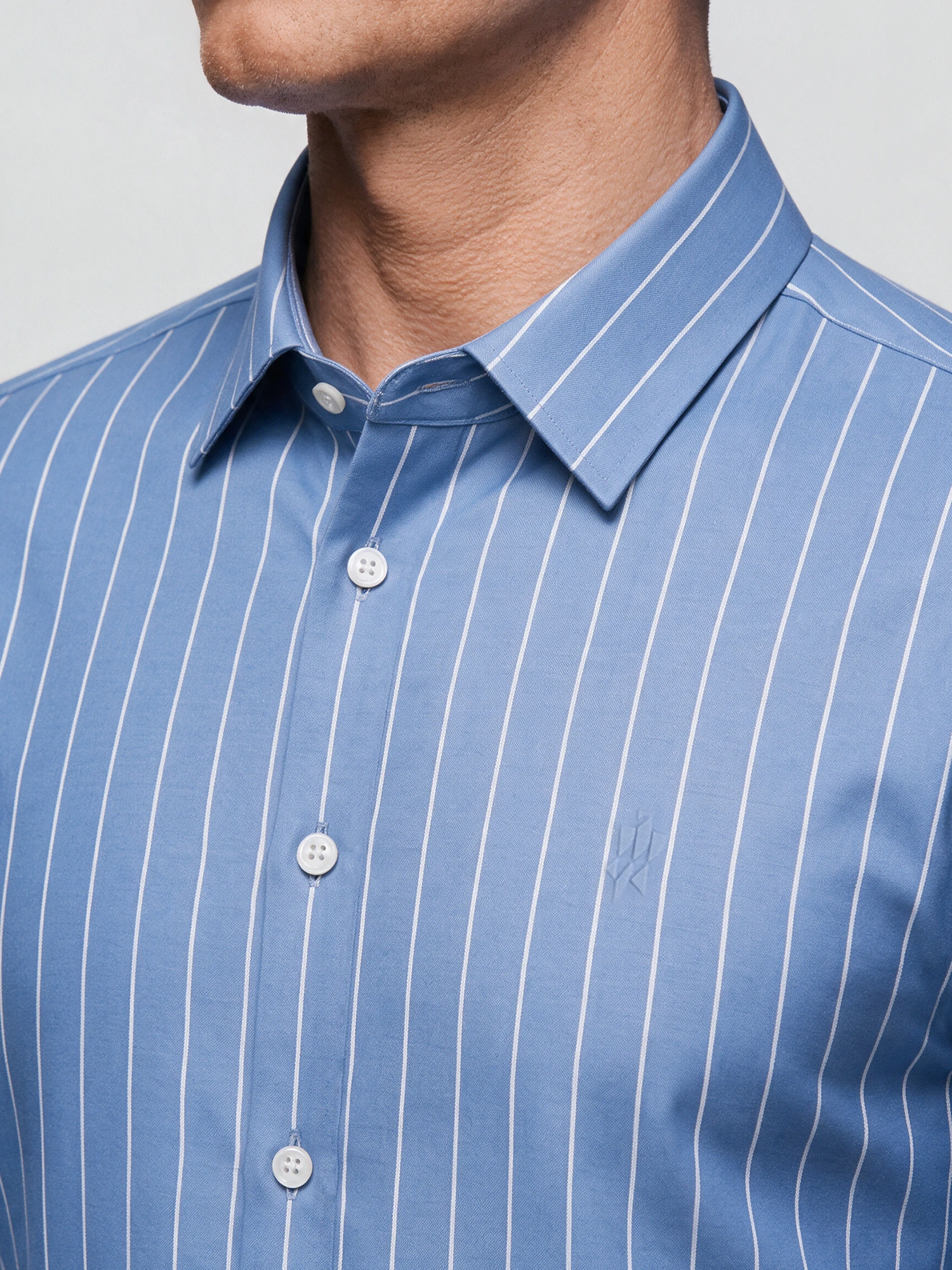 Frost Blue Stripe Stretch Shirt