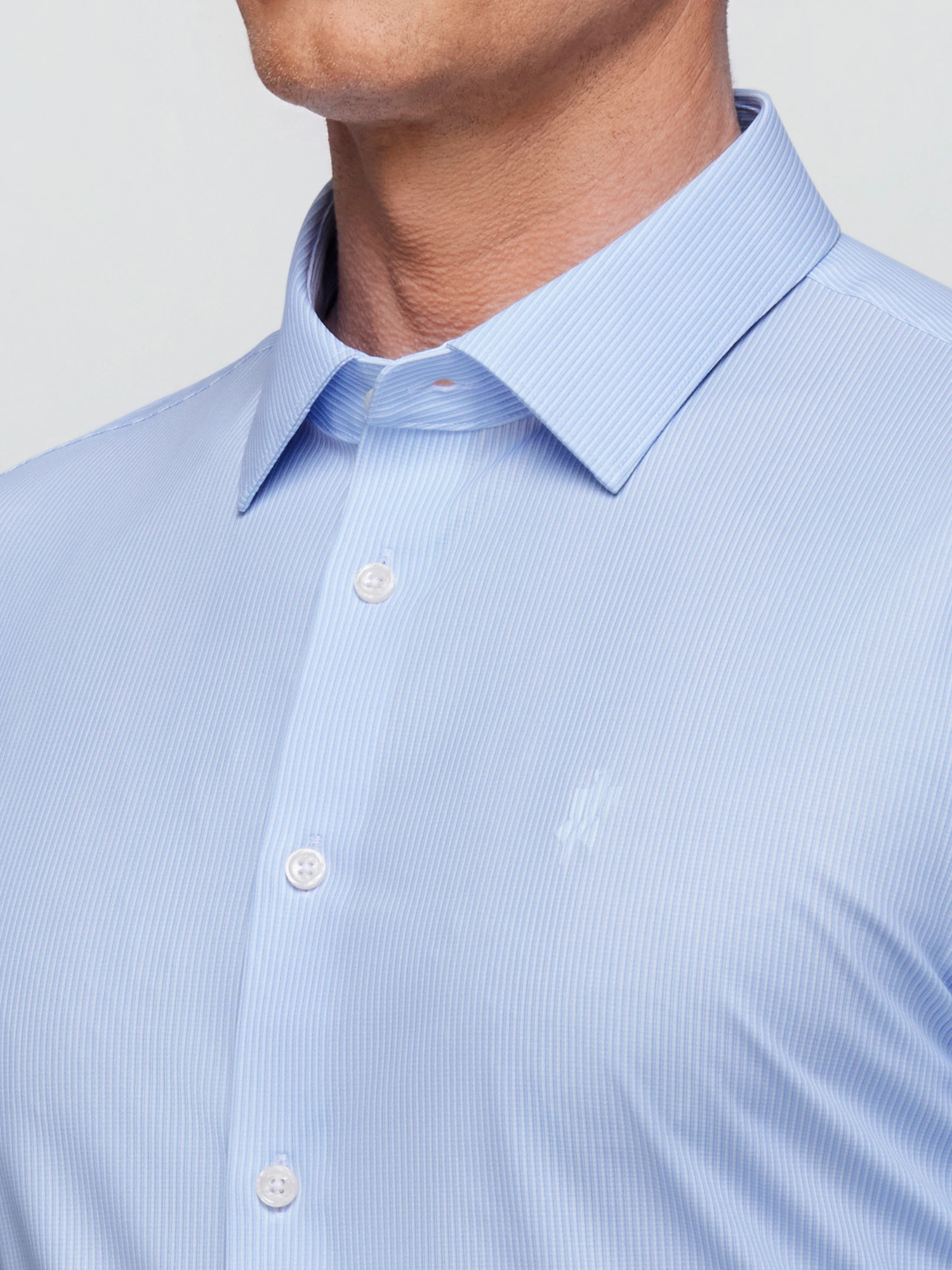 Stream Blue Stripe Stretch Shirt