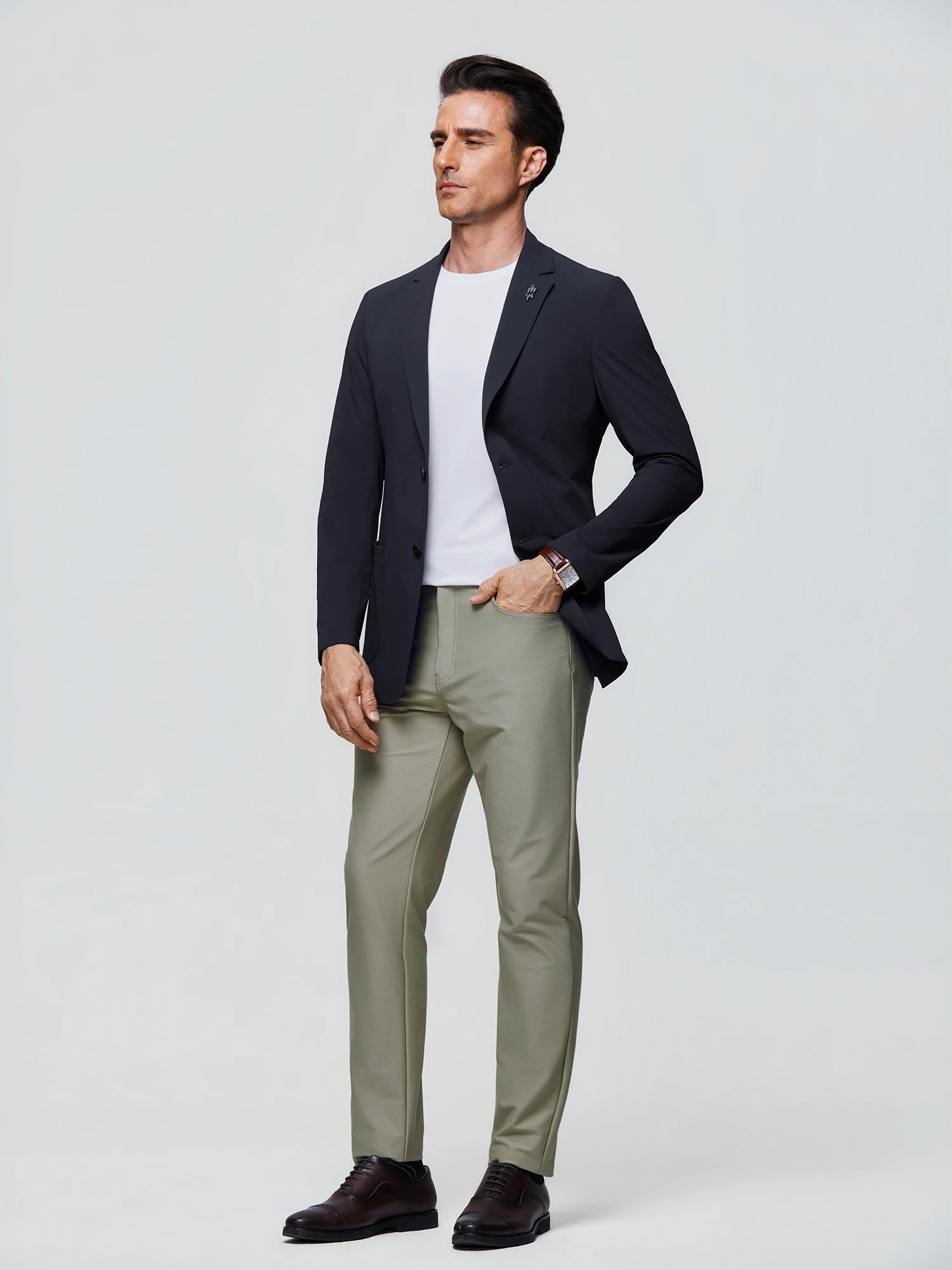 Starfield Navy Stretch Casual Blazer