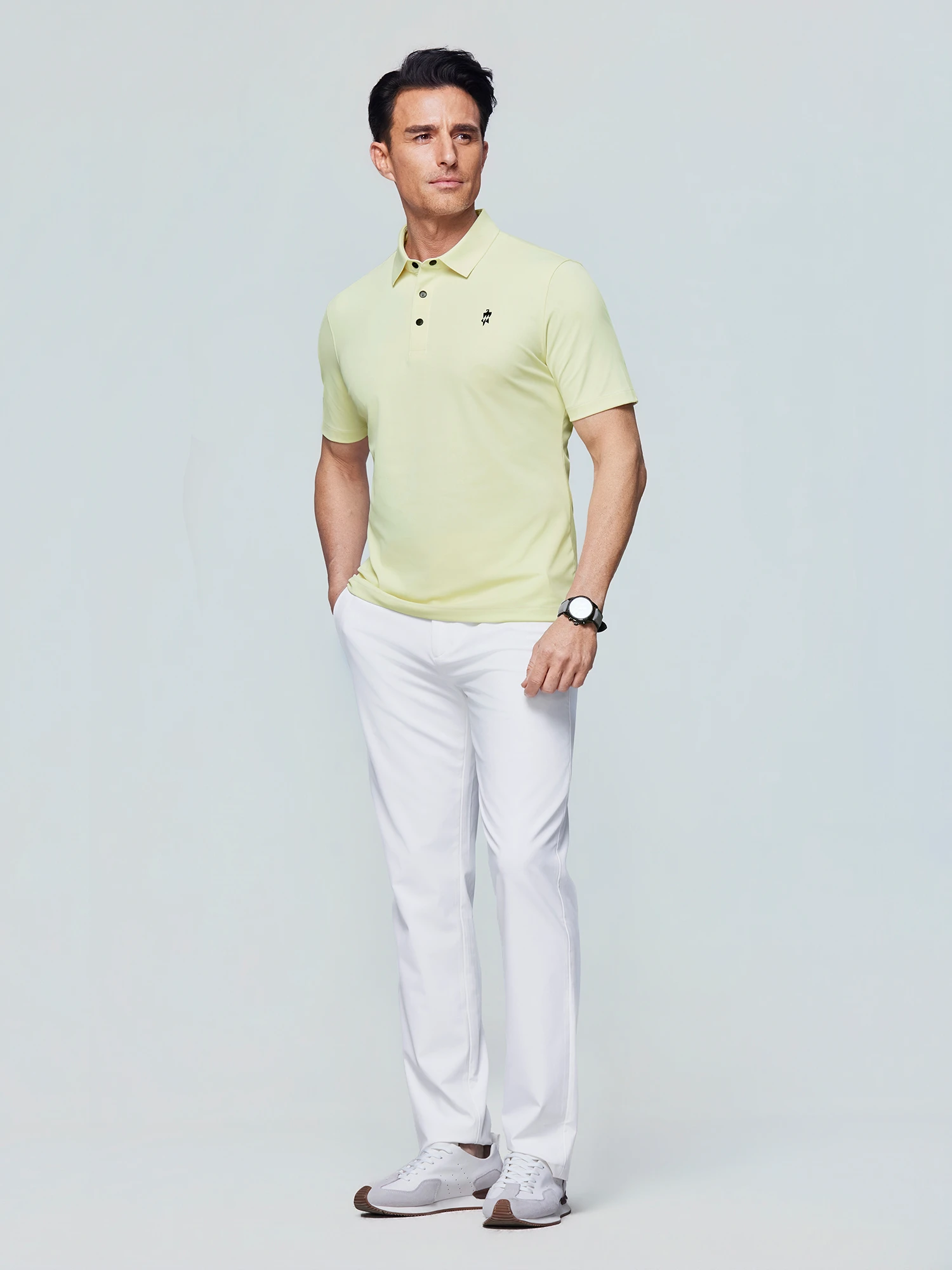 Pale Lemon Stretch Polo