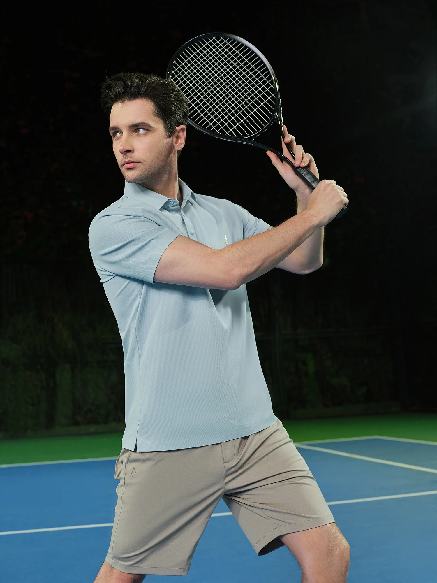Light Blue Stretch Polo