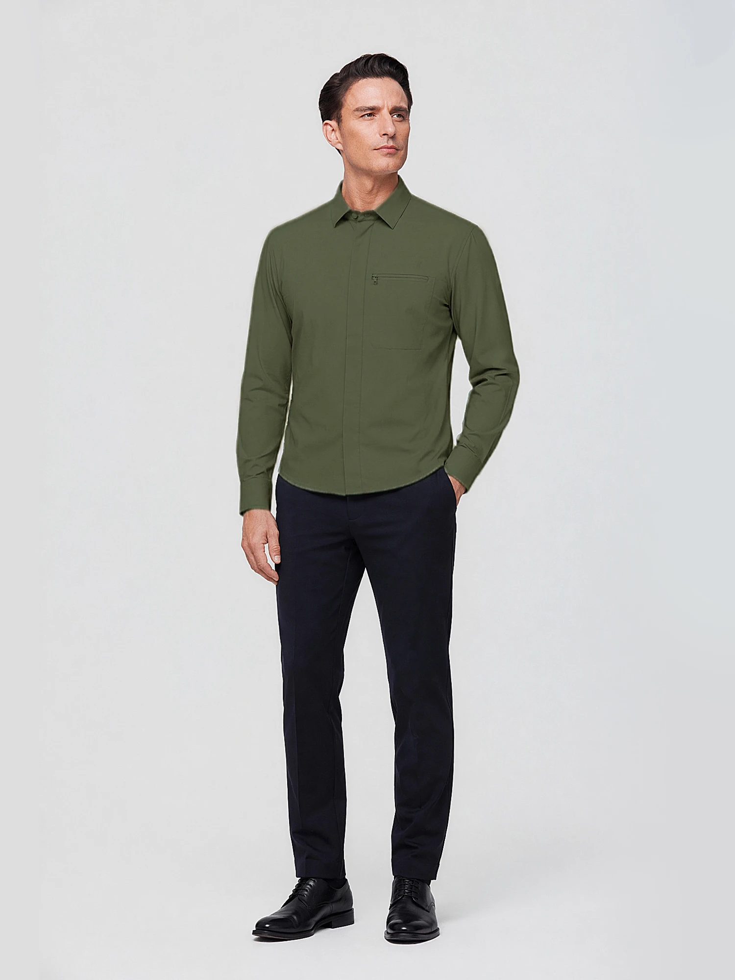 Trail Teal Travel Stretch Shirt