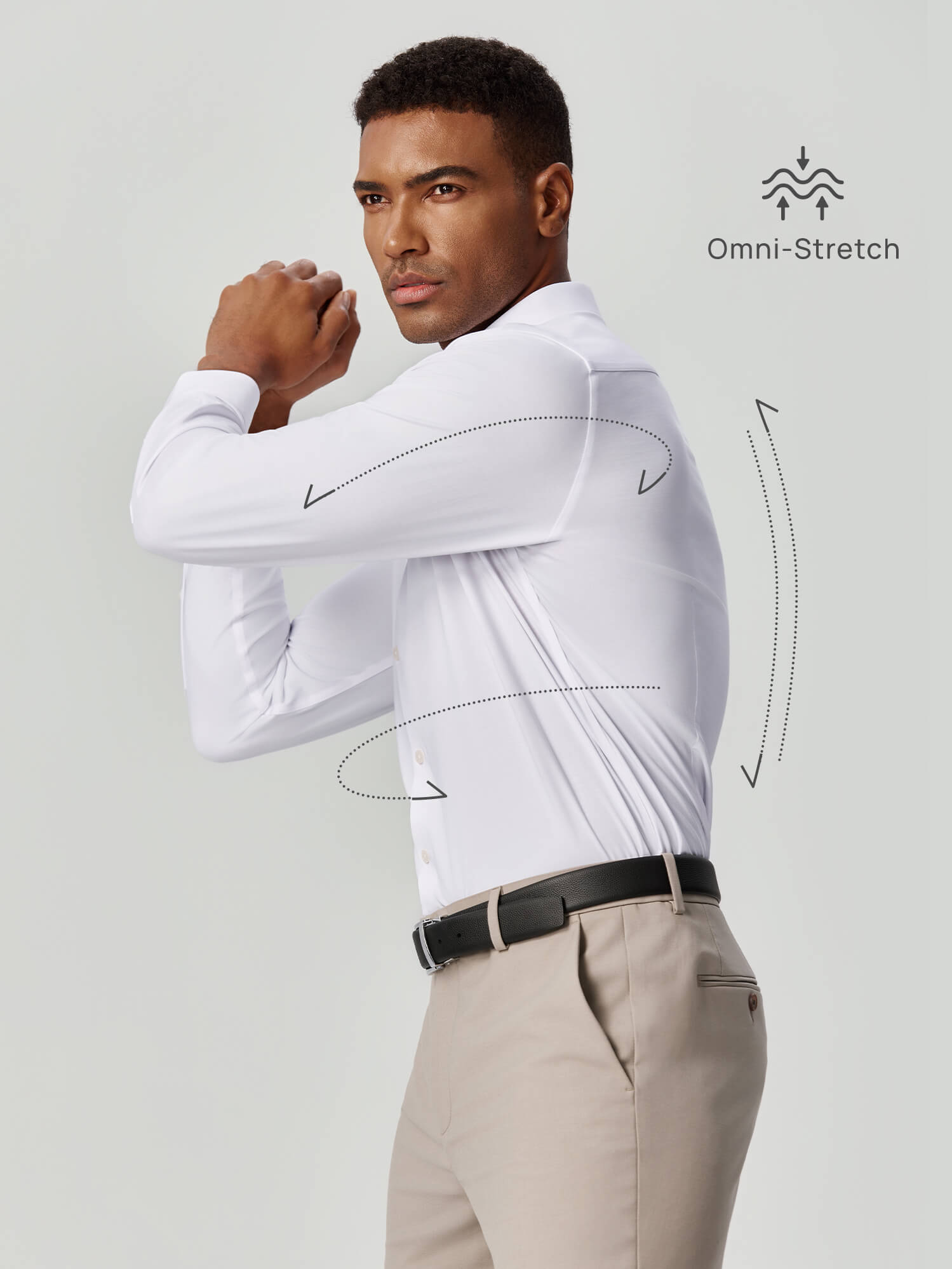 American Pima White Stretch Shirt