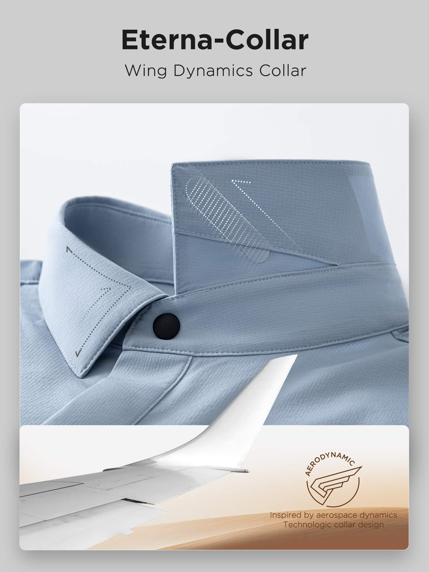 ‌Photon Blue High-Stretch Performance Shirt-Own Dream Shirts-Dress Shirts for Men