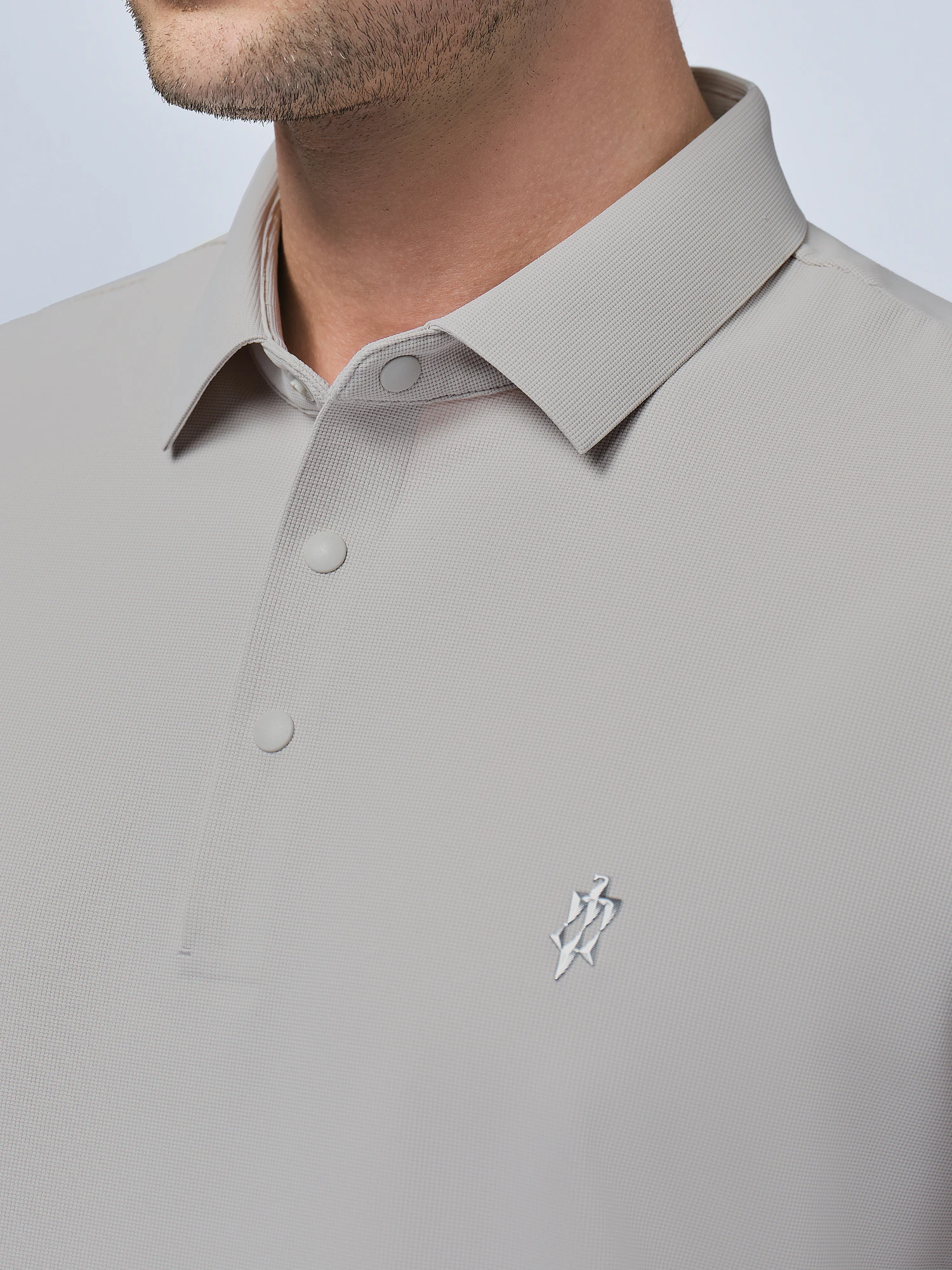 Light Khaki Stretch Polo