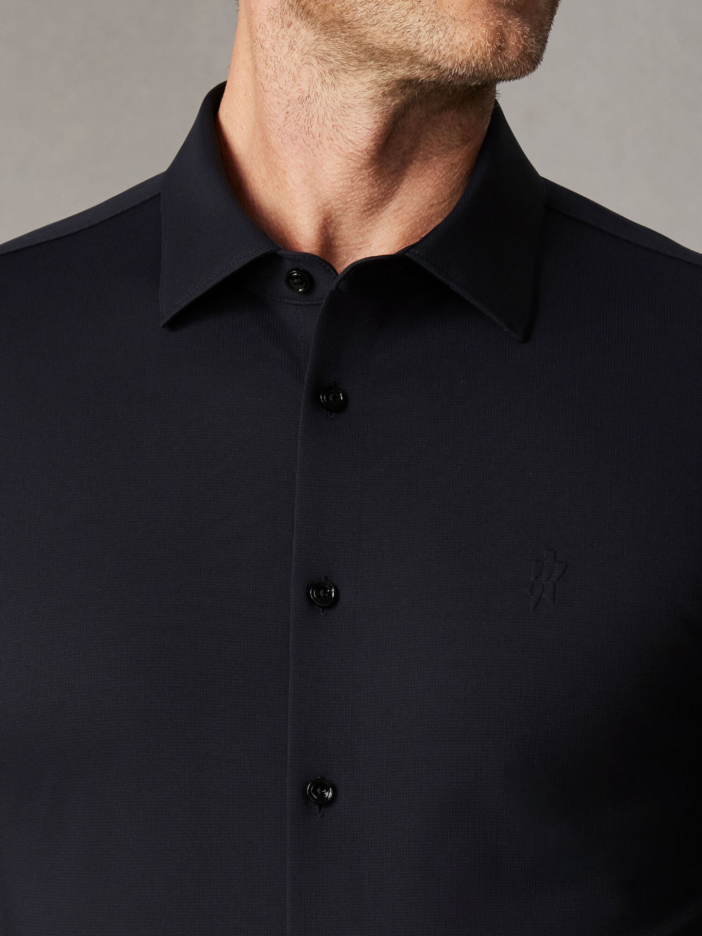 Ocean Teal Wool Check High-Stretch Shirt-Own Dream Shirts-Dress Shirts for Men