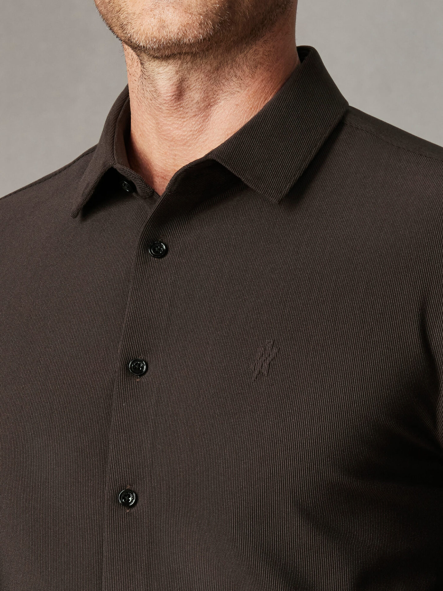 Mocha Brown Corduroy Stretch Shirt-Own Dream Shirts-Dress Shirts for Men