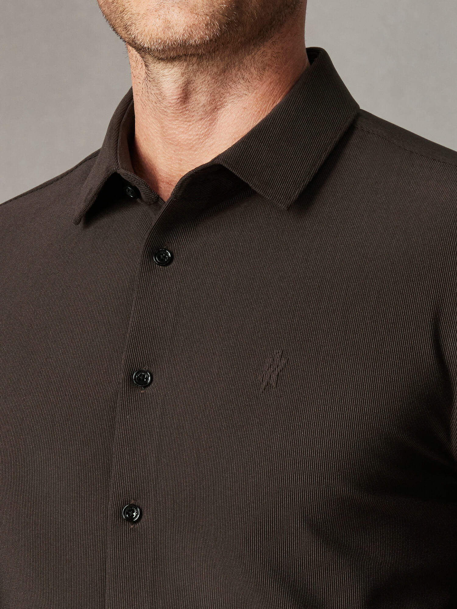 Mocha Brown Corduroy Stretch Shirt-Own Dream Shirts-Dress Shirts for Men