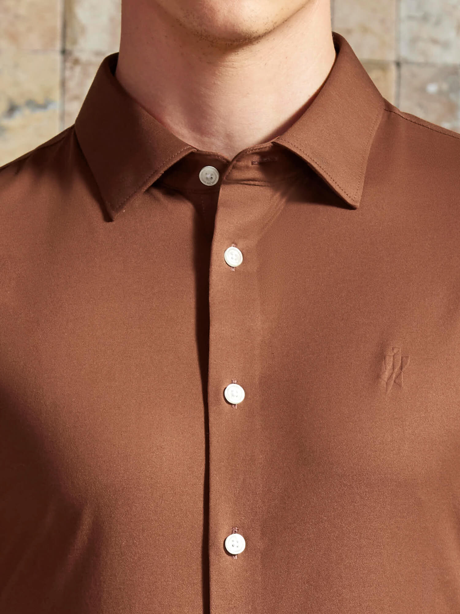 Sunset Orange Stretch Shirt