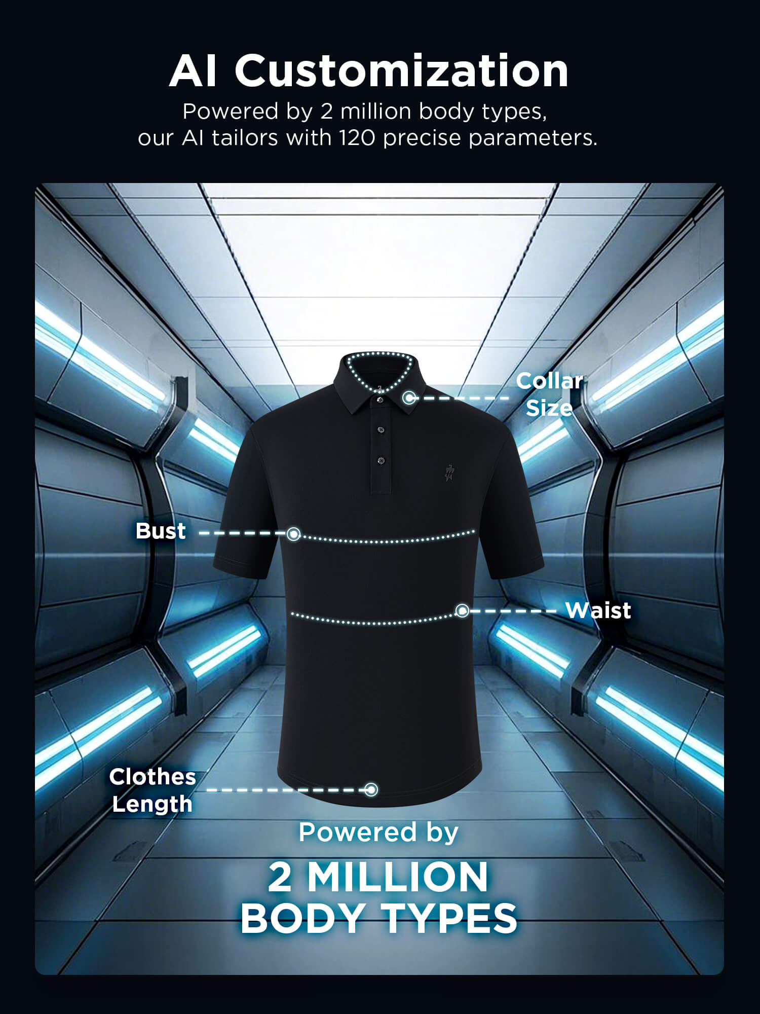 Meteorite Black High-Stretch Polo-Own Dream Shirts-Dress Shirts for Men