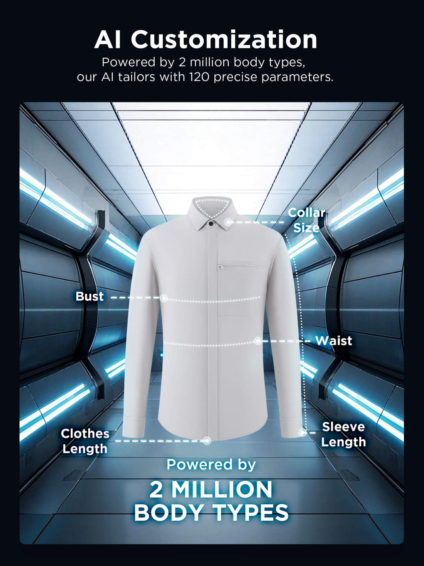 Titanium Grey High-Stretch Performance Shirt