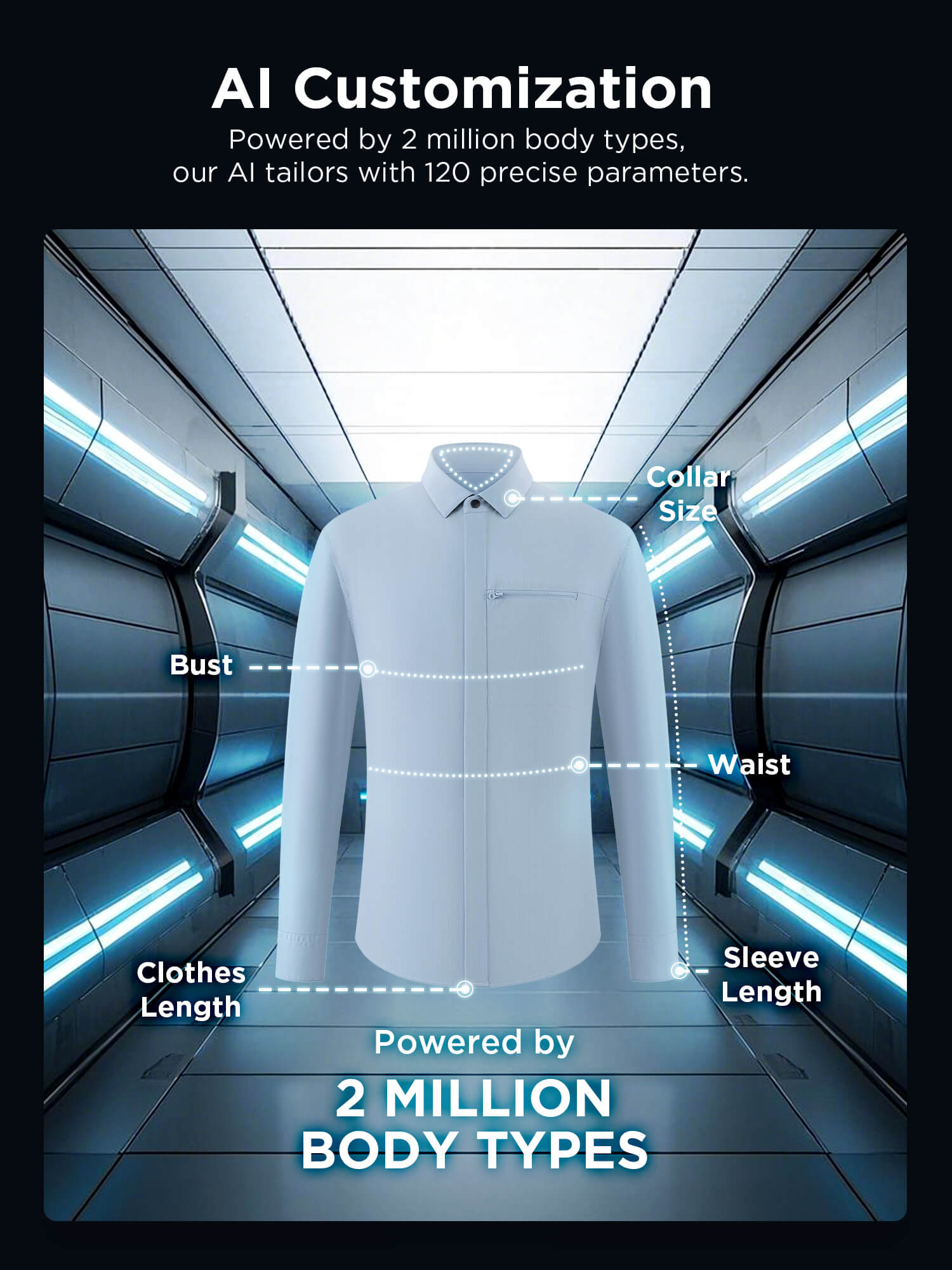 ‌Photon Blue High-Stretch Performance Shirt-Own Dream Shirts-Dress Shirts for Men