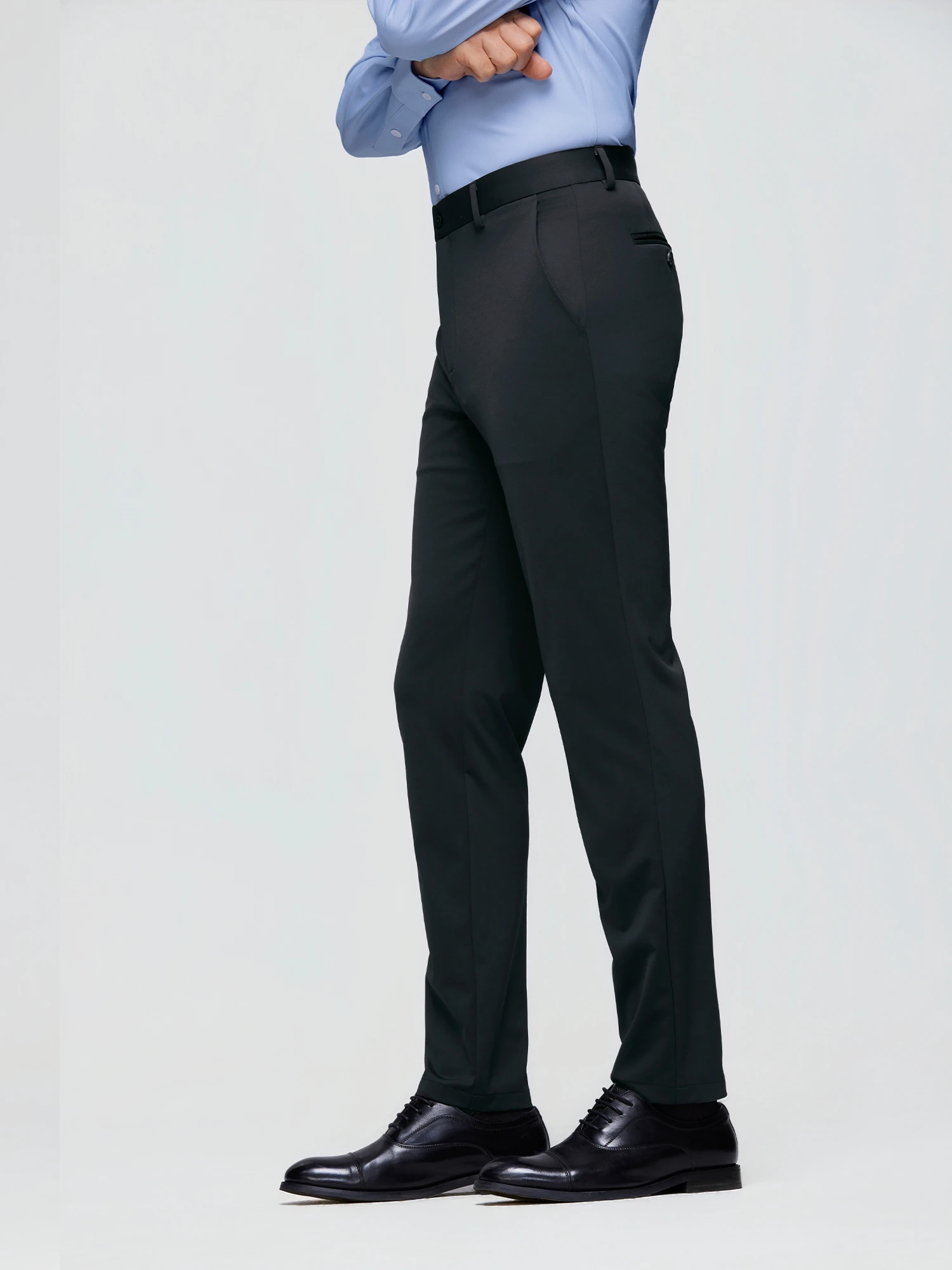 Slate Gray Stretch Casual Pants