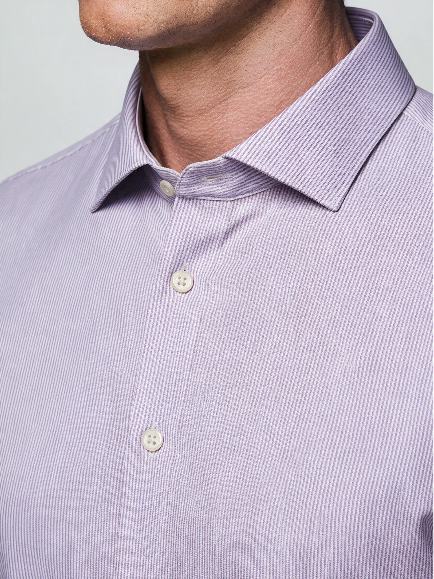 Mauve Stripe Stretch Shirt