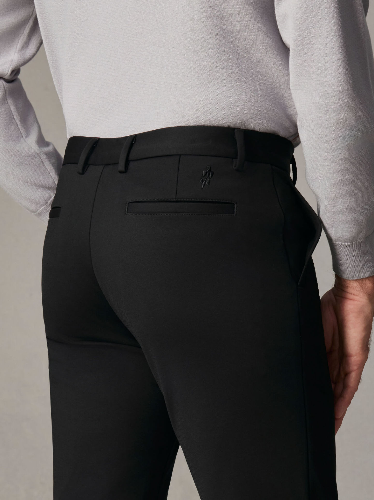 Carbon Black Stretch Pants-Own Dream Shirts-Dress Shirts for Men