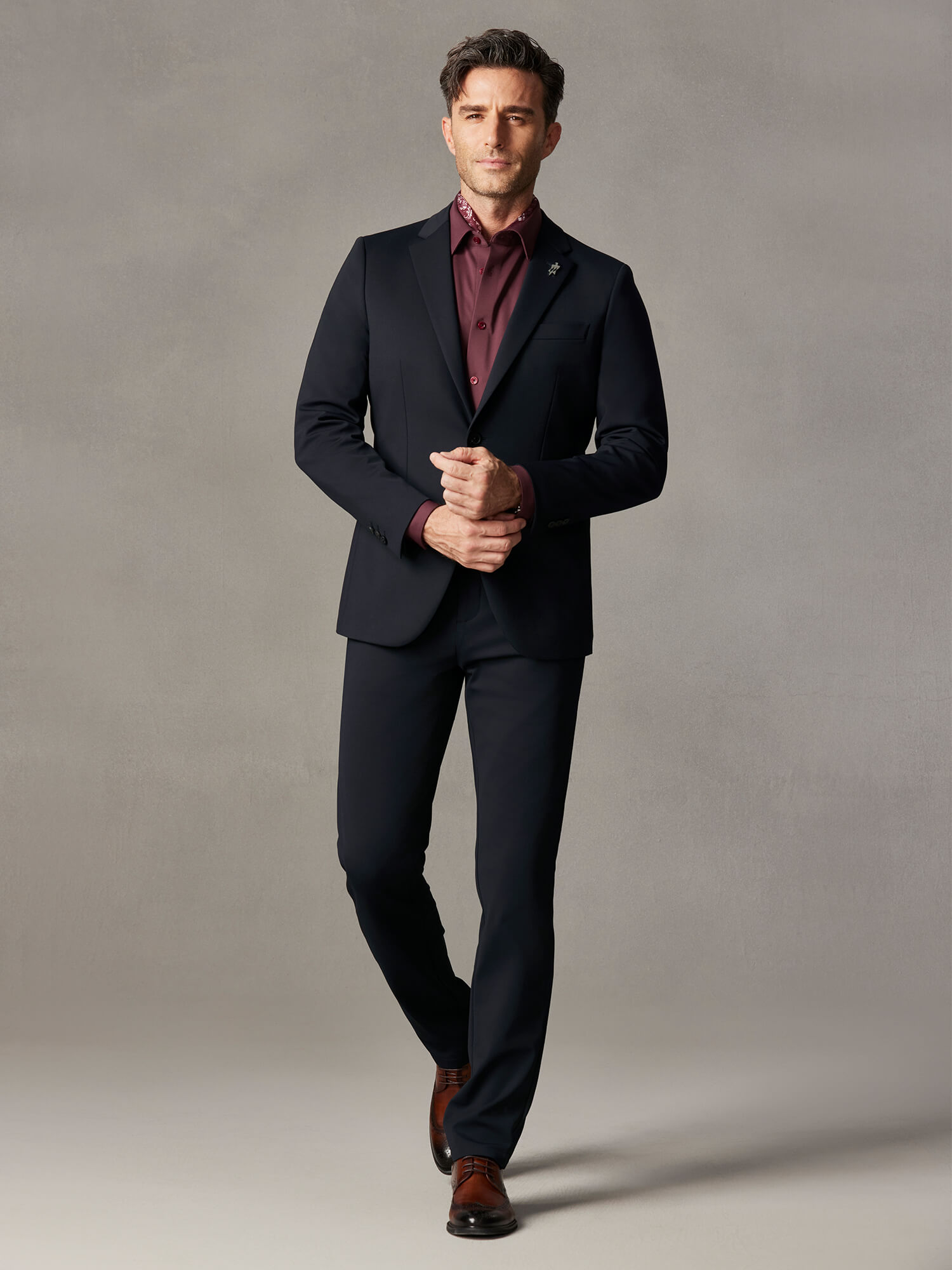 Deep Navy Stretch Blazer