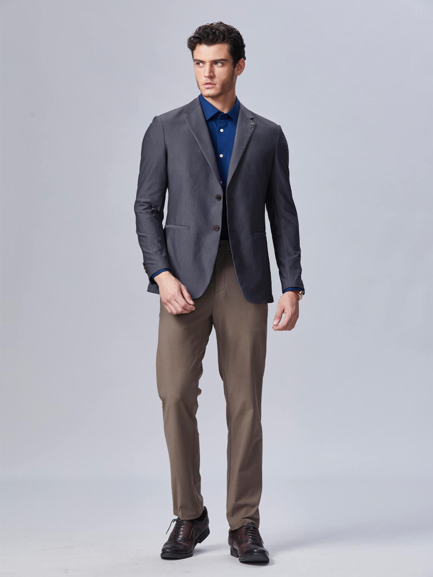 Misty Gray Stretch Blazer