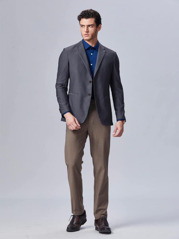 Misty Gray Stretch Blazer