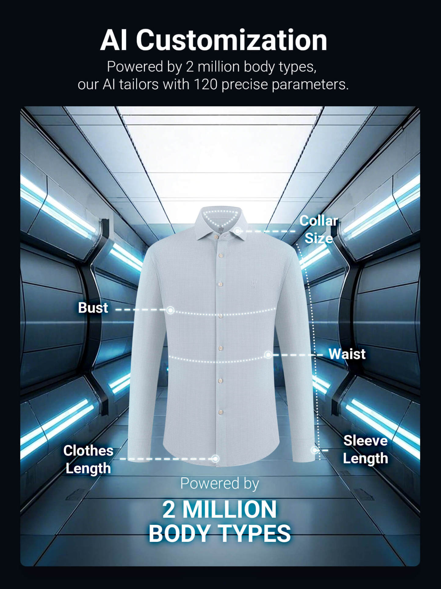 Glacier Gray Blue Check High-Stretch Shirt