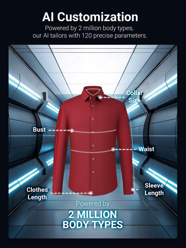 Bordeaux Red Stretch Shirt