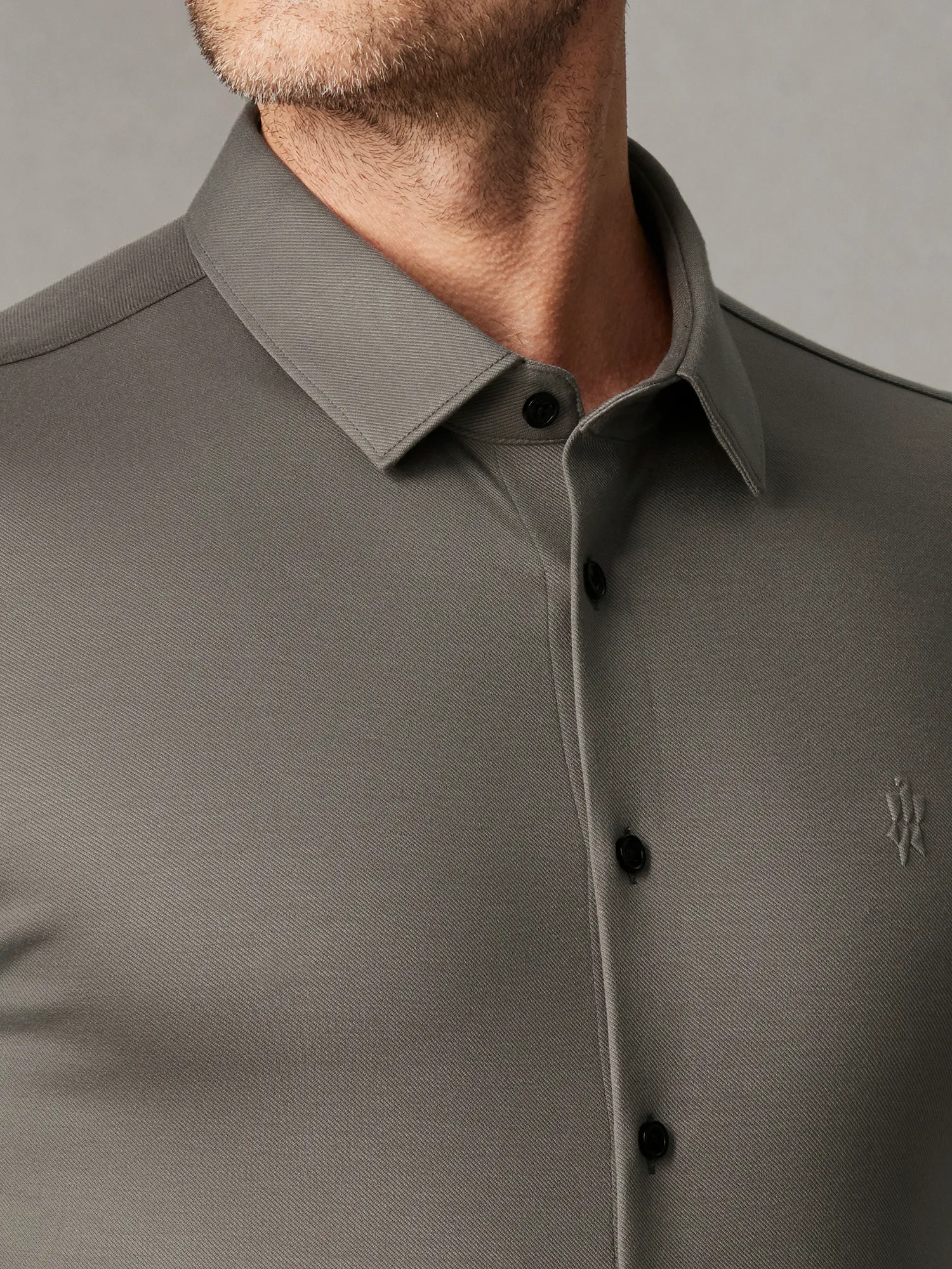 Dawn Gray Cashmere Stretch Shirt